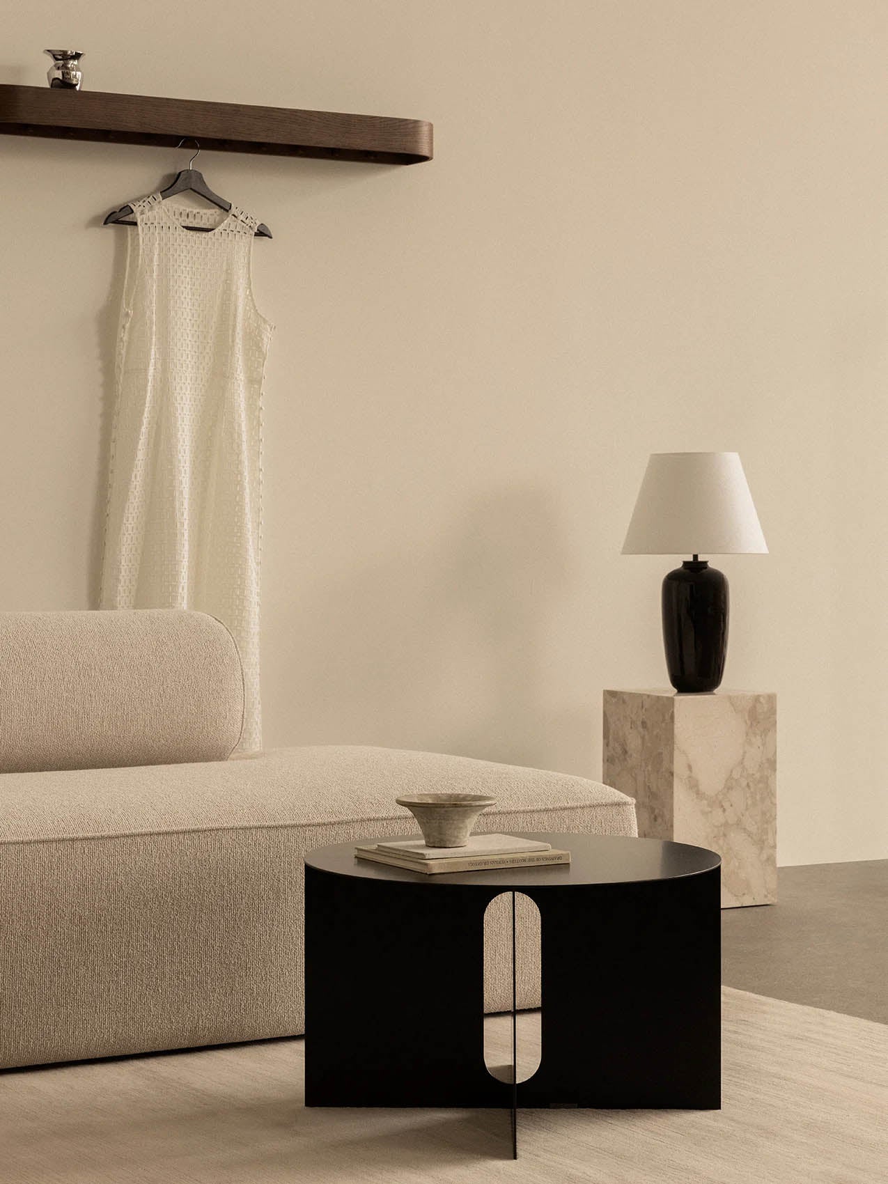 Audo Copenhagen Epoch Shelf with Rack - Dark Stained Oak/Black - Image 3