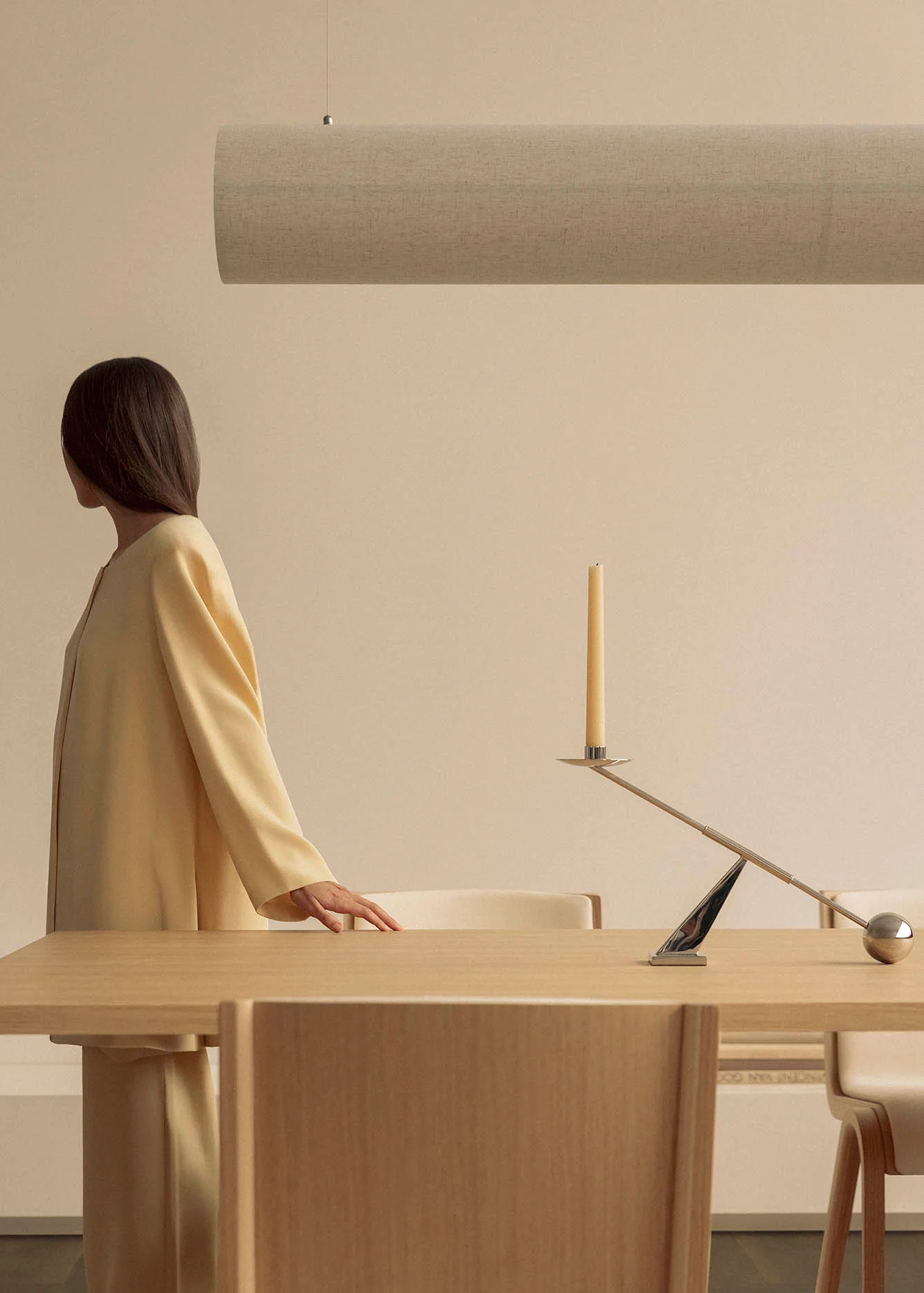 Audo Copenhagen Hashira Linear Pendant Lamp - Raw - Image 4