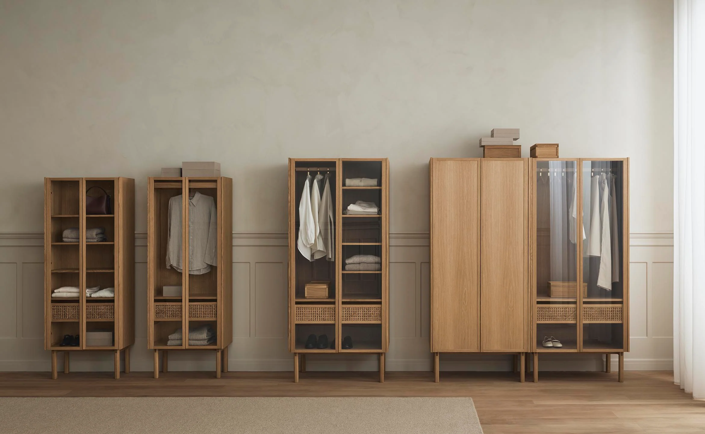 Bolia Cana Wardrobe with Wooden Doors - Image 4