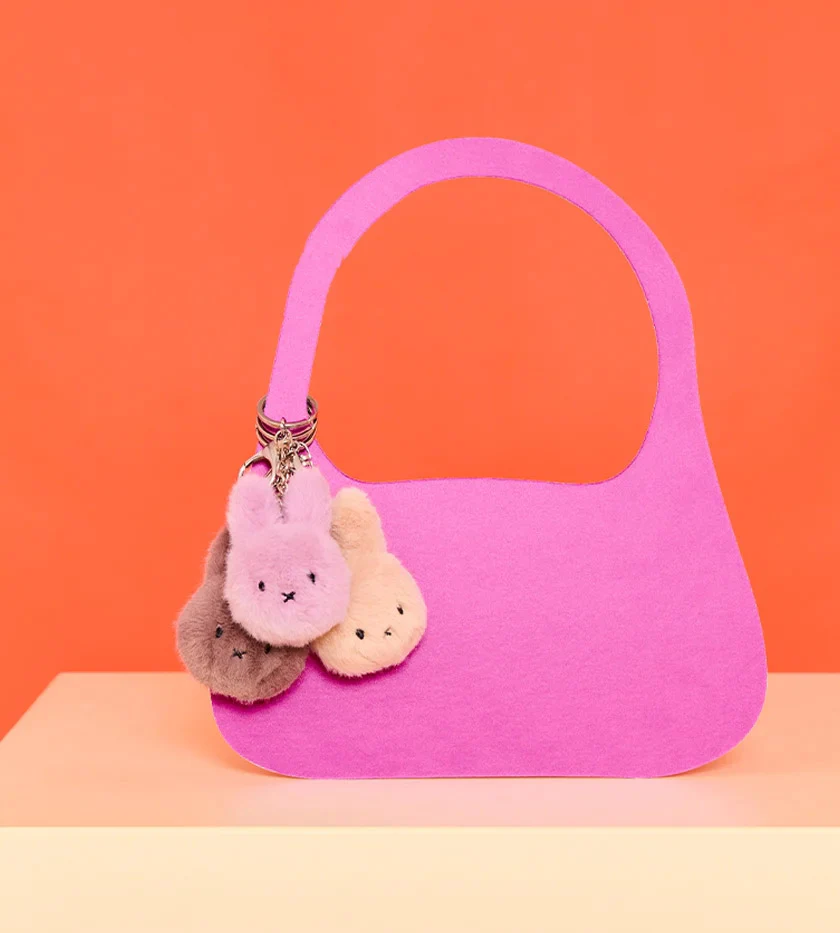 Miffy ECO Fuzzy Keychain - 8cm - Image 5