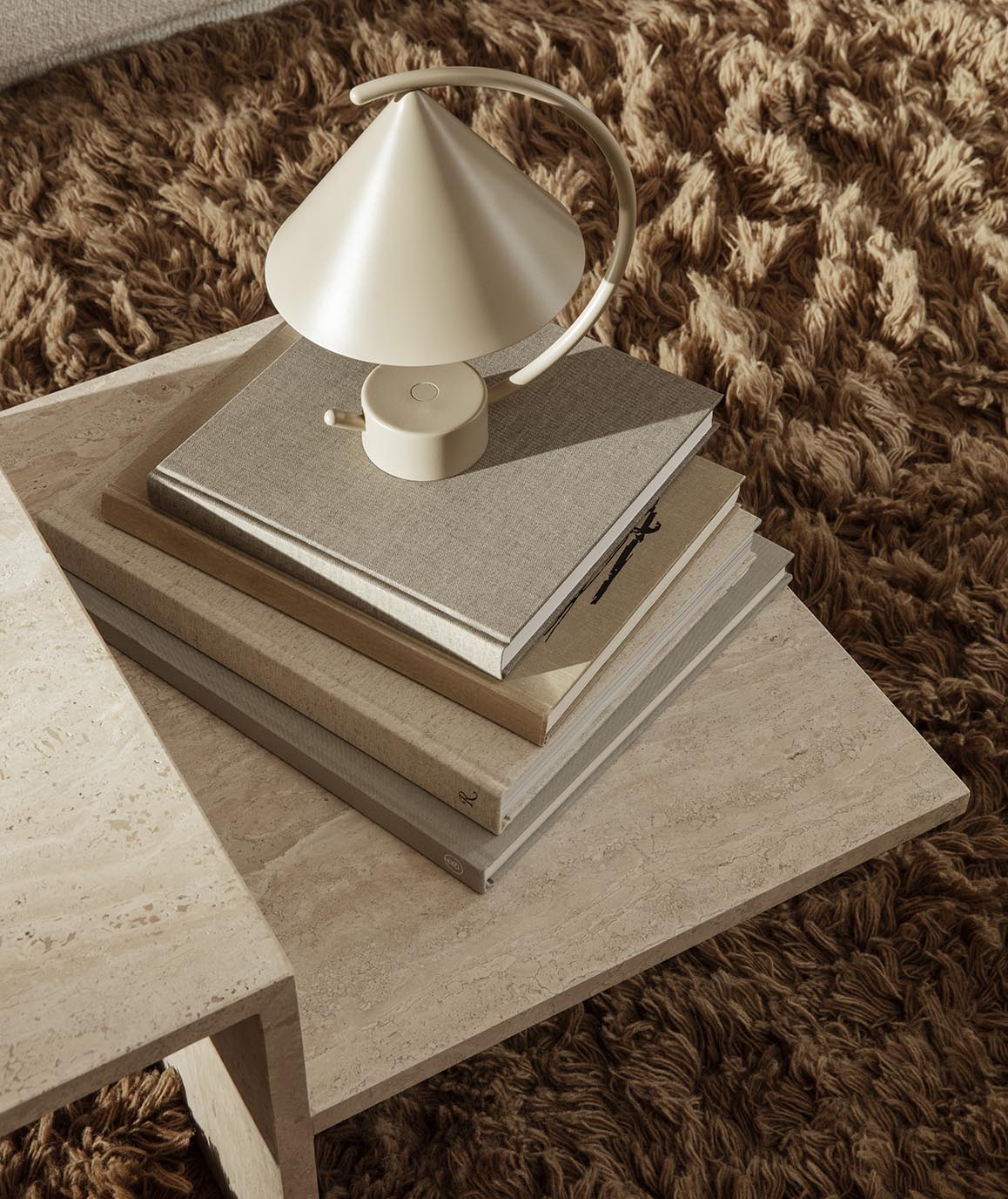 Ferm Living Distinct Coffee Table - Travertine - Image 3