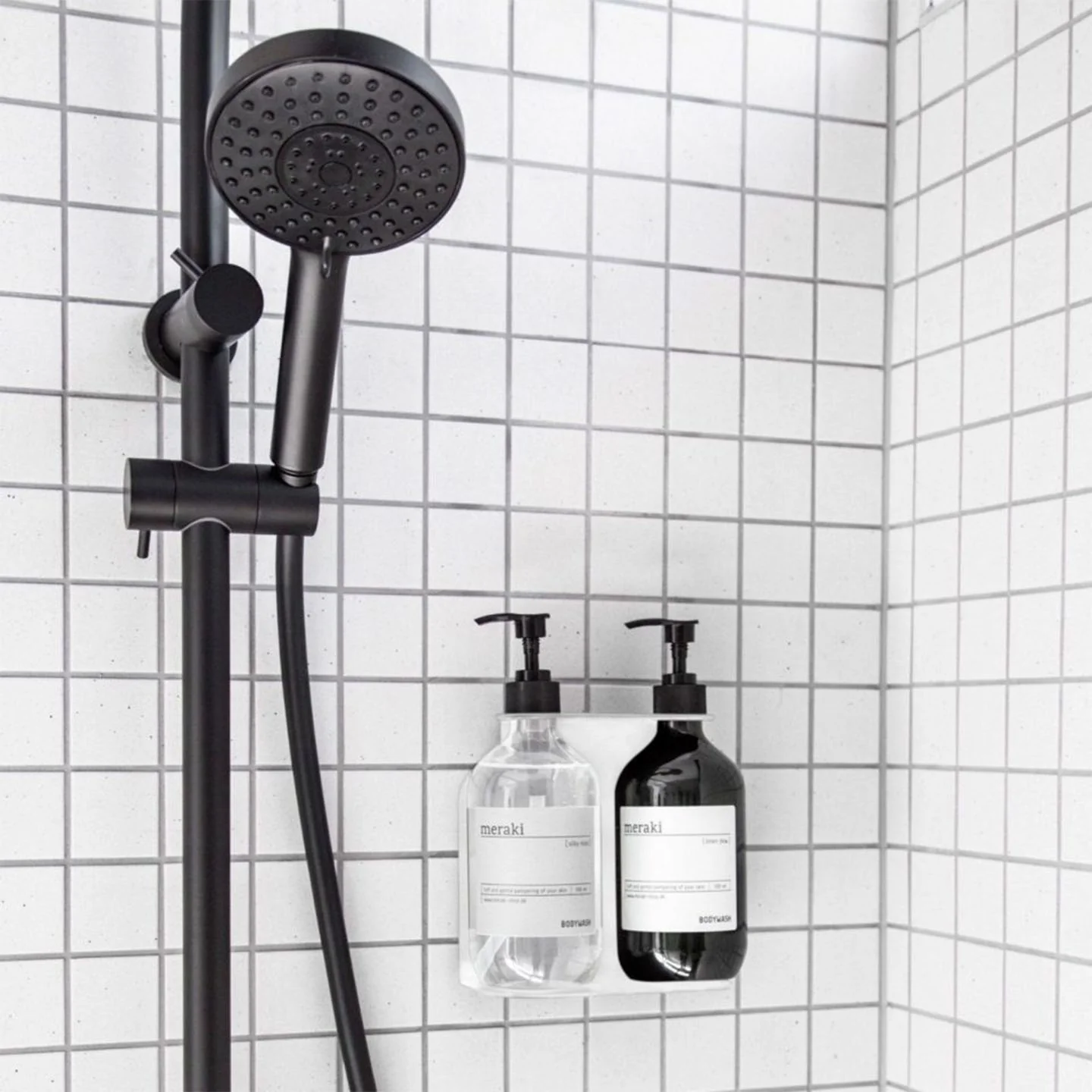 Designstuff Dual Soap Dispenser Holder - White' - Image 3