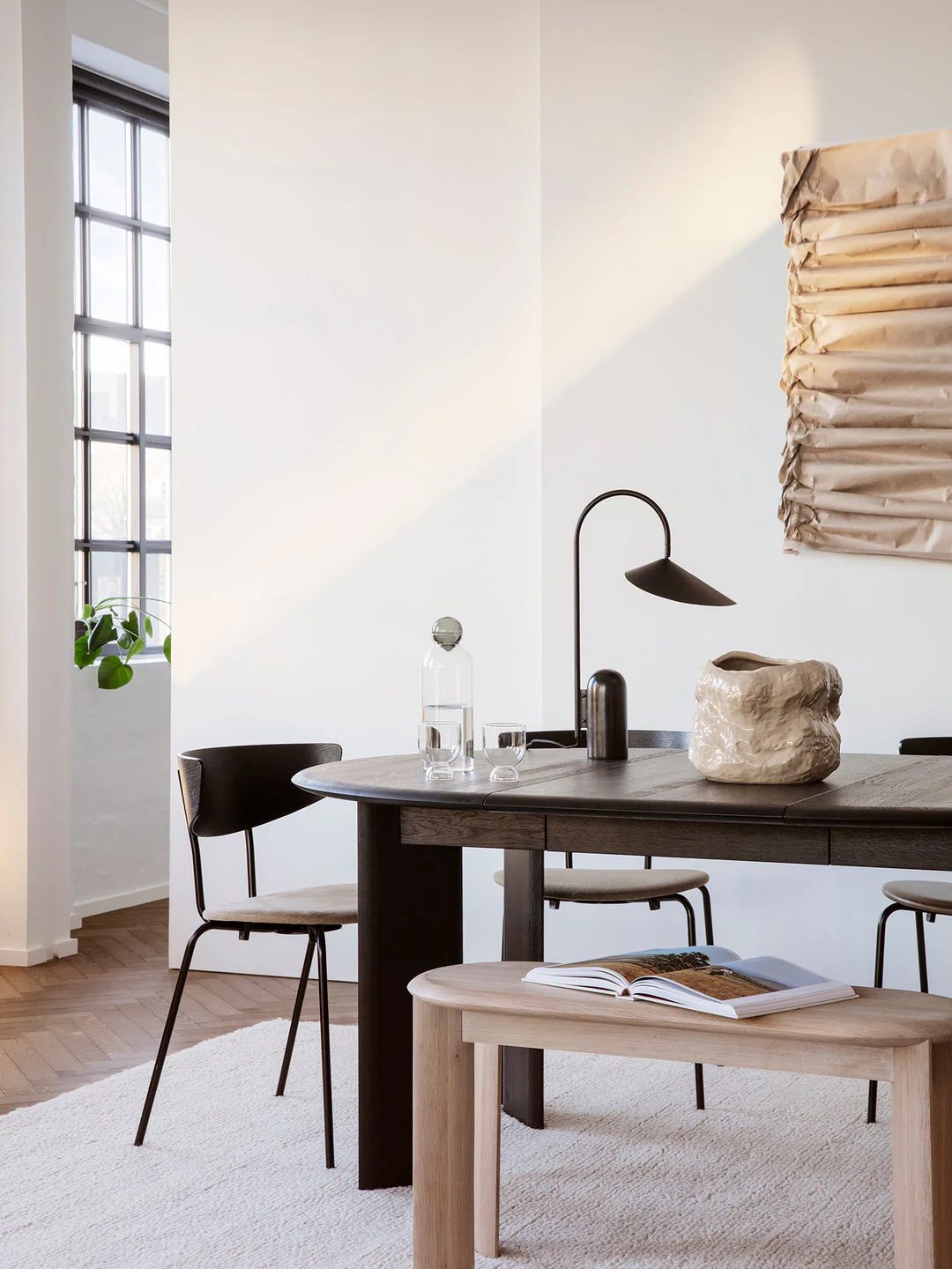 Ferm Living Bevel Bench - White Oiled Oak - Image 2