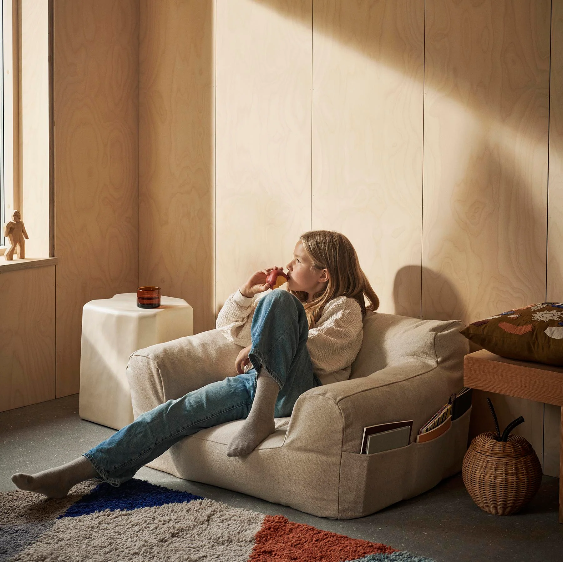 Ferm Living Billow Bean Bag - Off White - Image 4