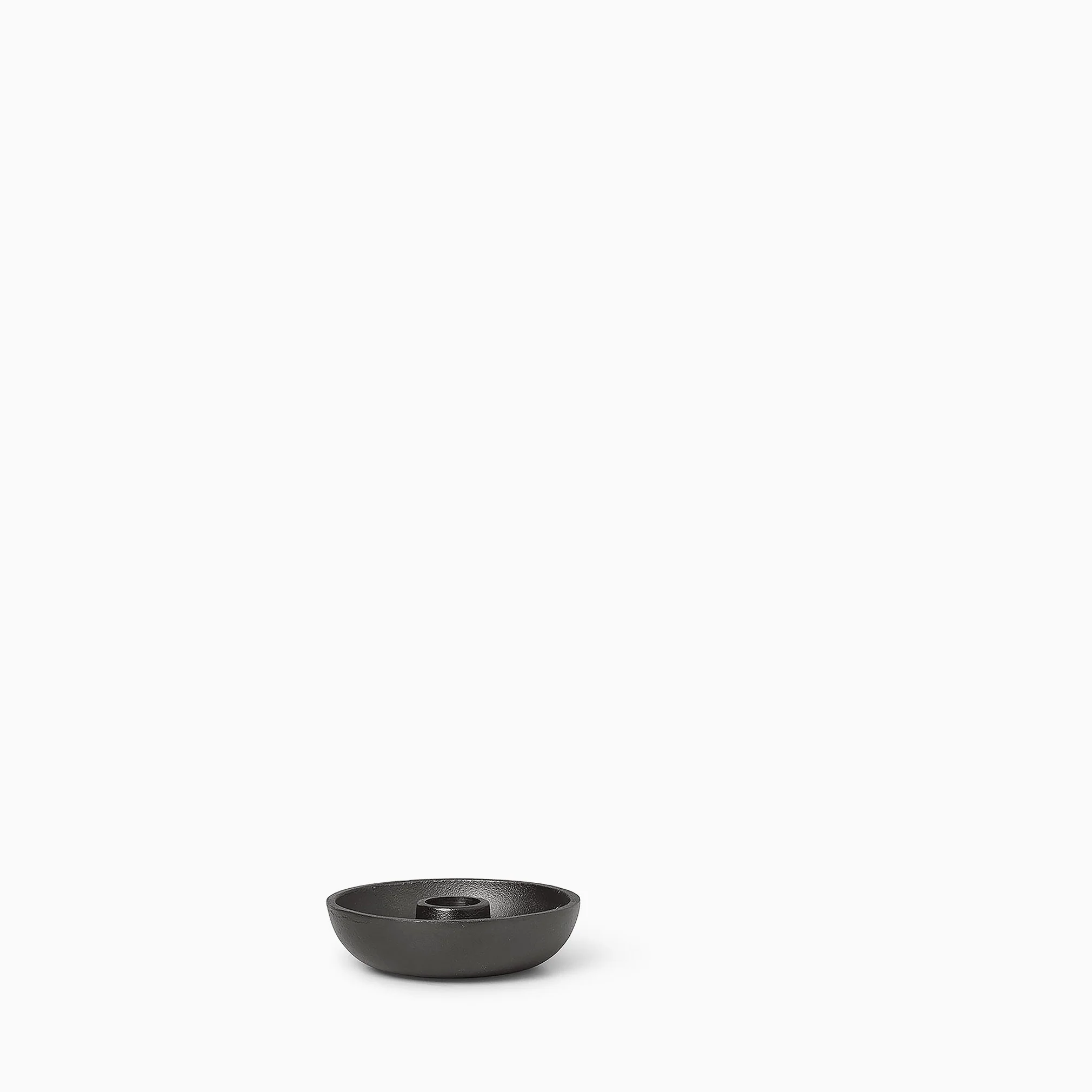 Ferm Living Bowl Candle Holder Single - Blackened Aluminium - Image 2