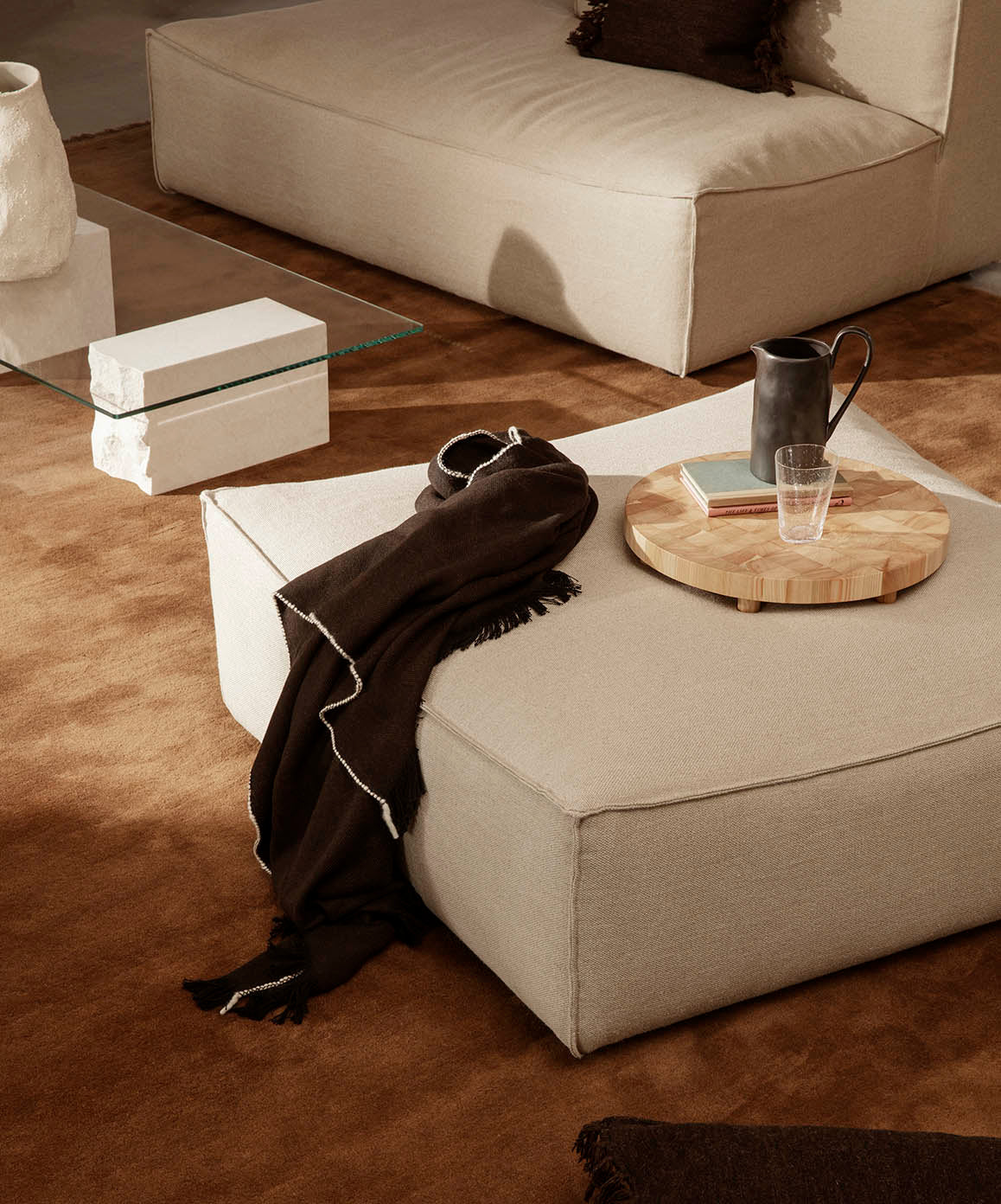 Ferm Living Catena Pouf Square - Image 2