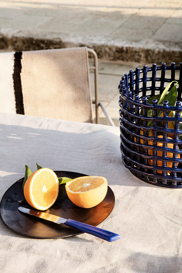 Ferm Living Ceramic Basket Large - Blue - Image 3