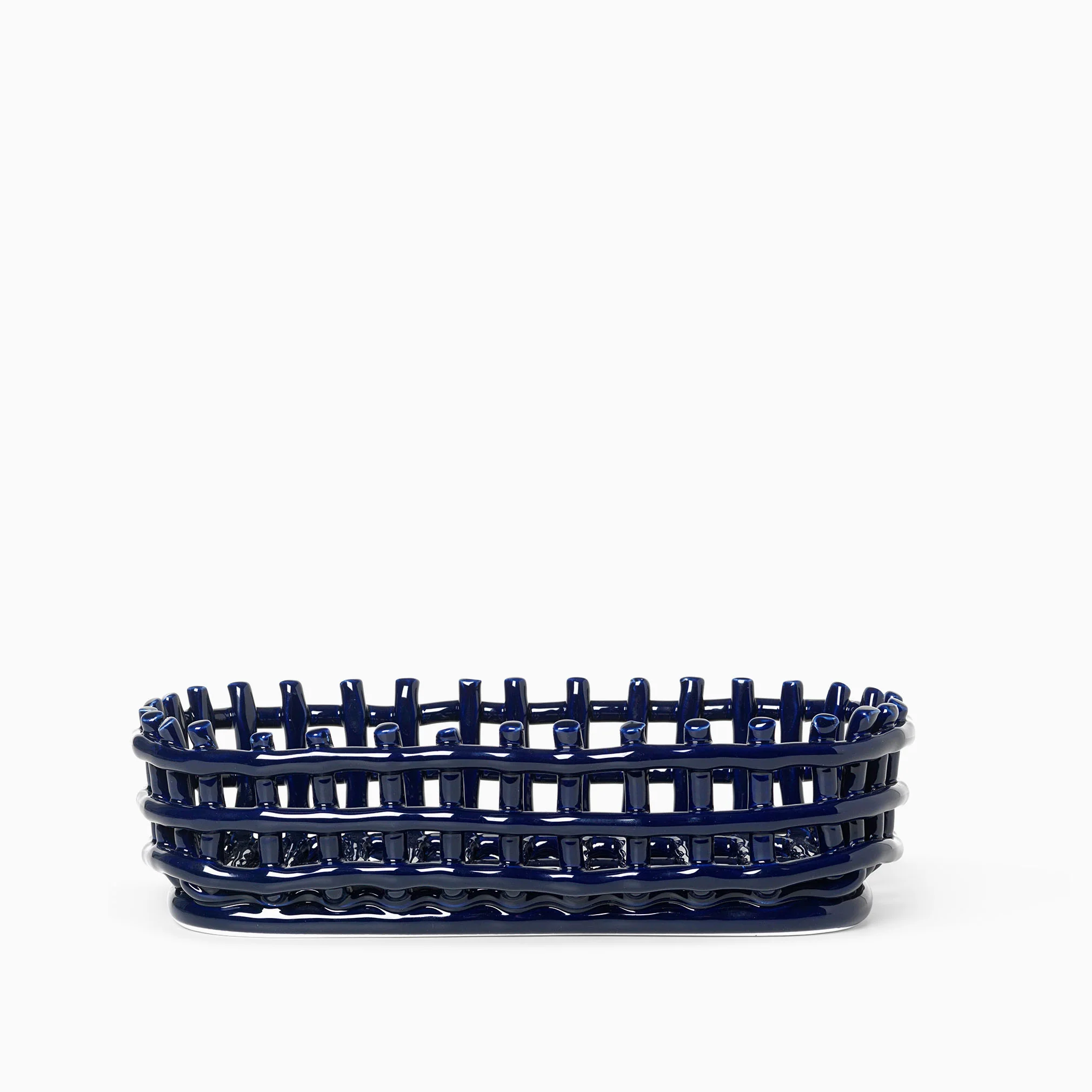 Ferm Living Ceramic Basket Oval - Blue