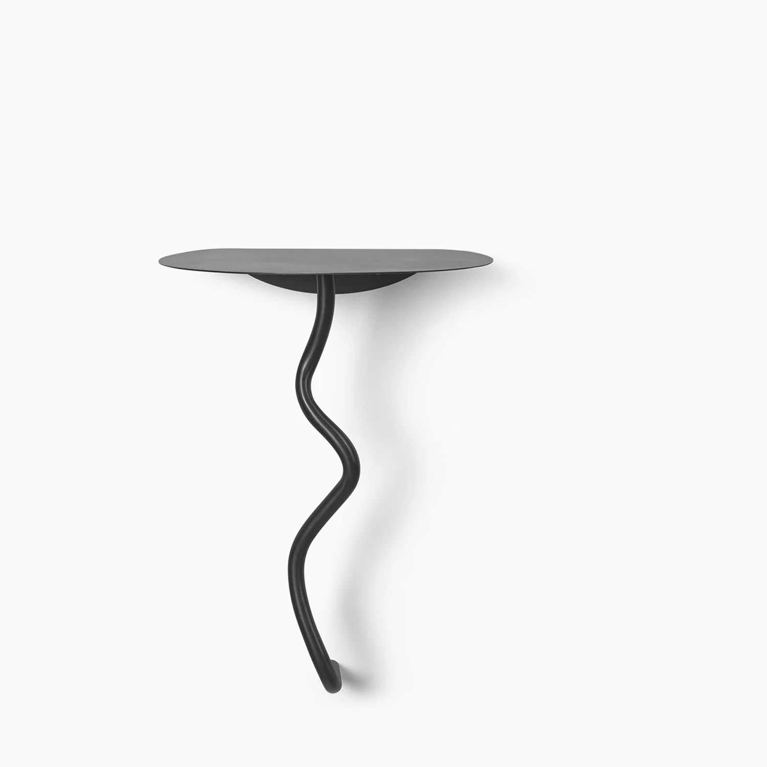 Ferm Living Curvature Wall Table - Black Brass - Image 3