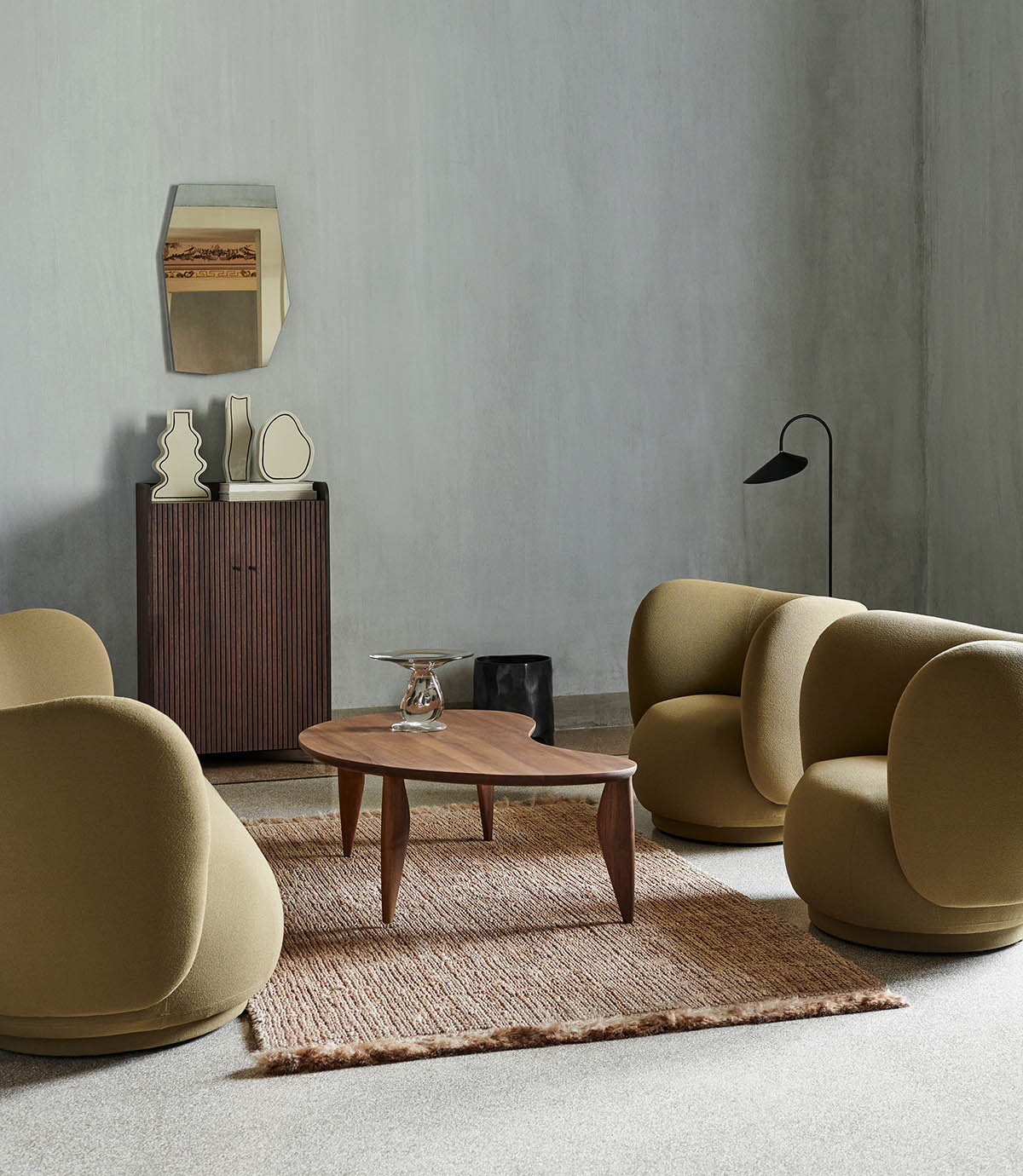 Ferm Living Feve Coffee Table - Walnut - Image 2