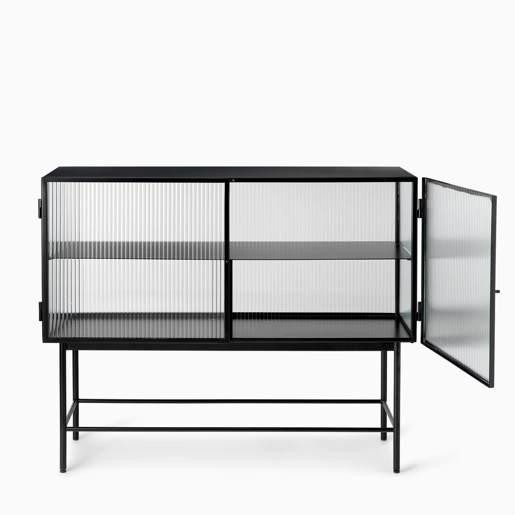 Ferm Living Haze Sideboard - Black Reeded Glass - Image 3
