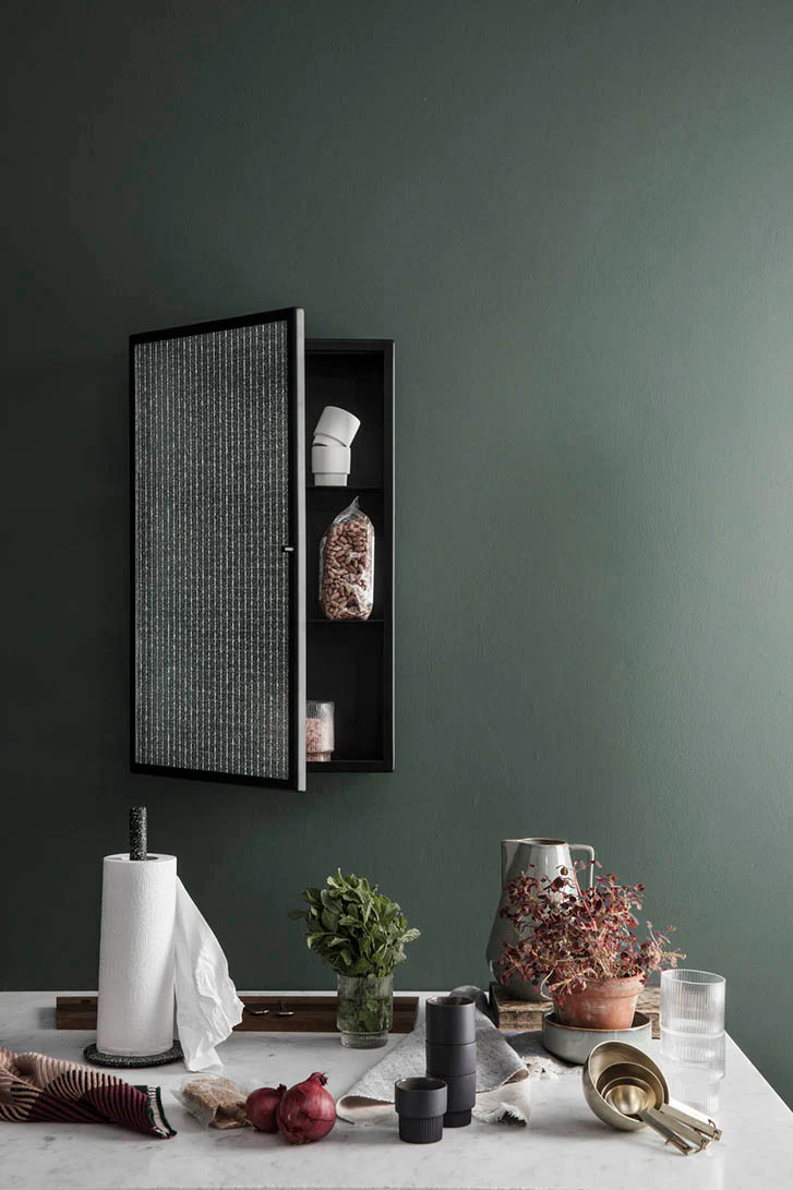 Ferm Living Haze Wall Cabinet Wired Glass - Black - Image 4