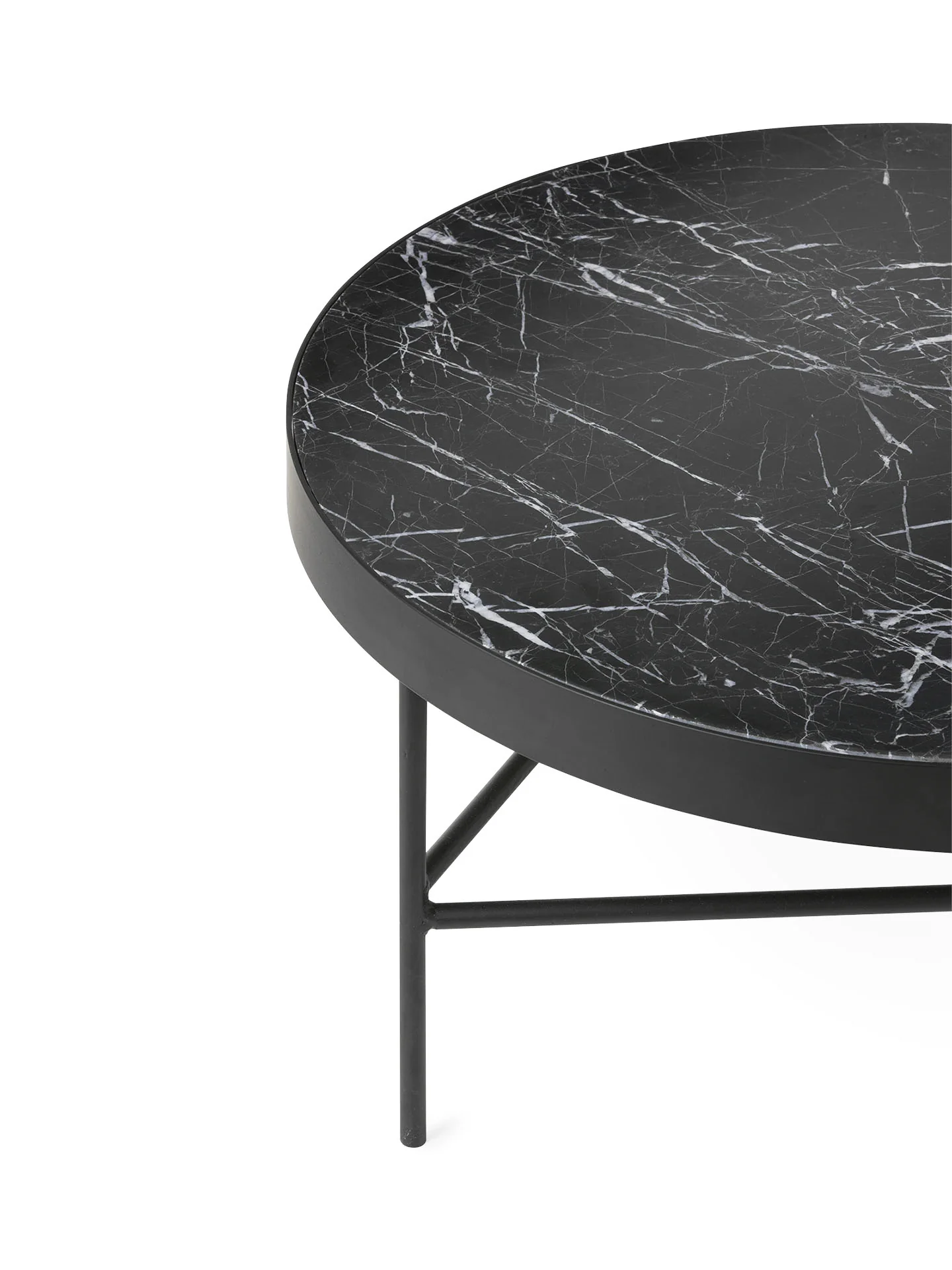 Ferm Living Marble Table Large (Black Marquina) - Image 3