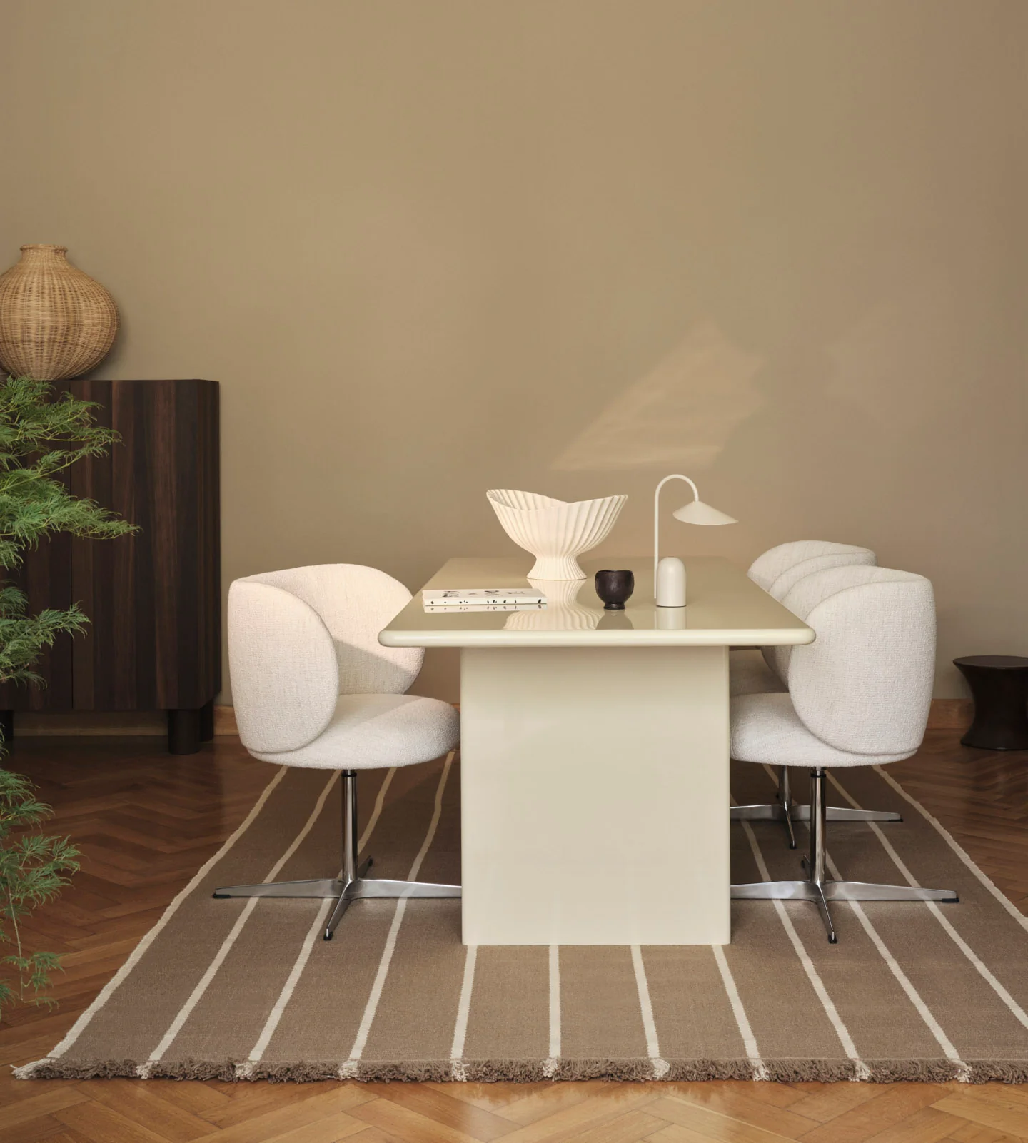 Ferm Living Rink Dining Table - Eggshell - Image 5