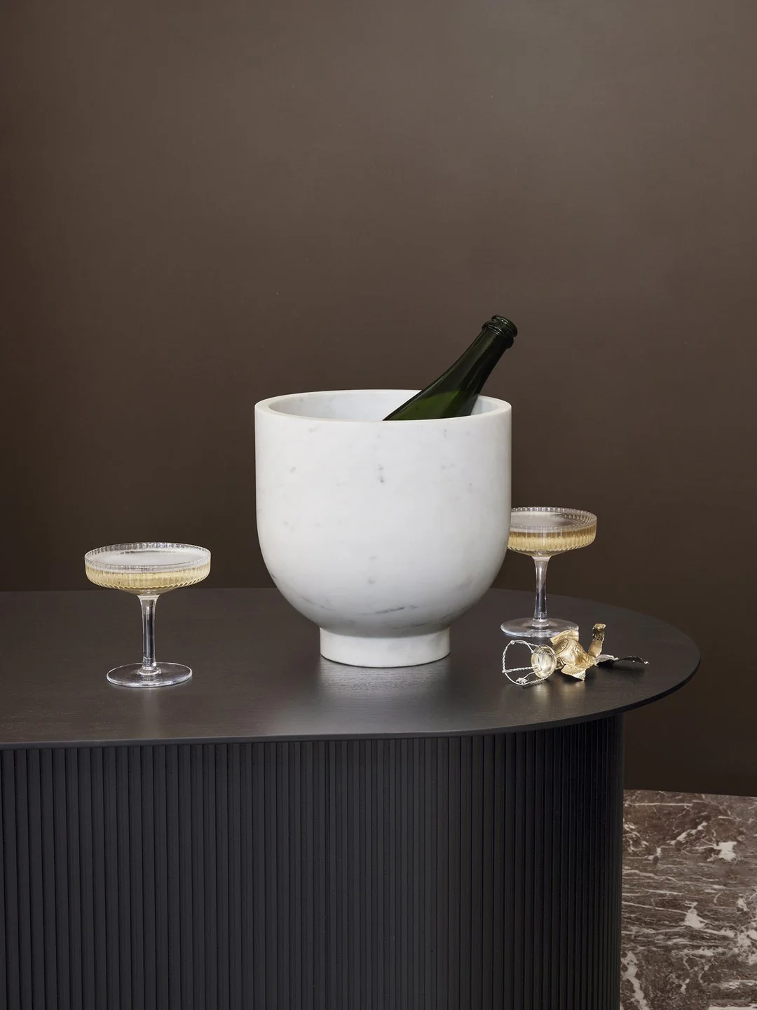 Ferm Living Ripple Champagne Saucer Smoked Grey (Set of 2) - Image 5