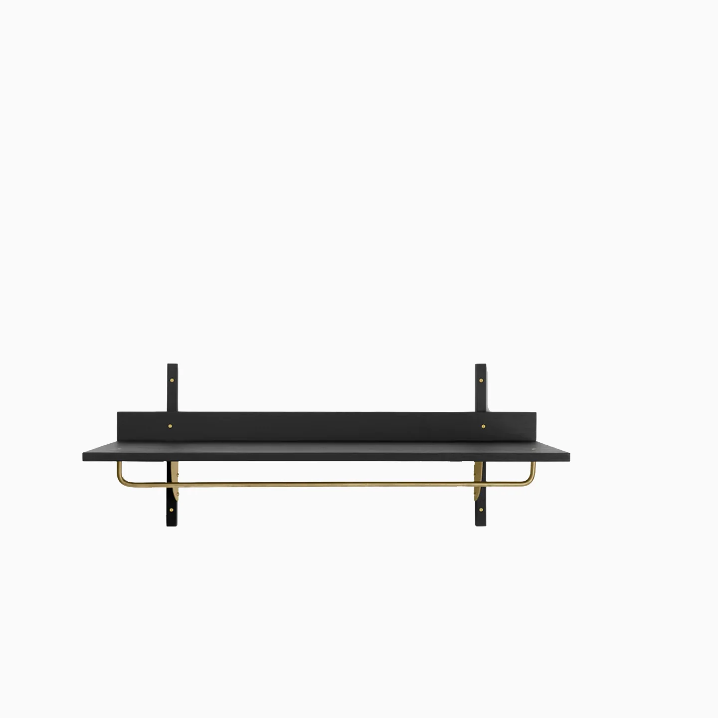 Ferm Living Sector Rack Shelf - Black Ash/Brass - Image 2
