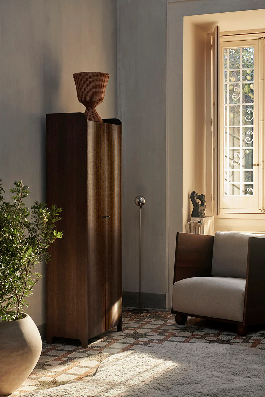 Ferm Living Sill Cupboard High - Dark Stained Oak - Image 2