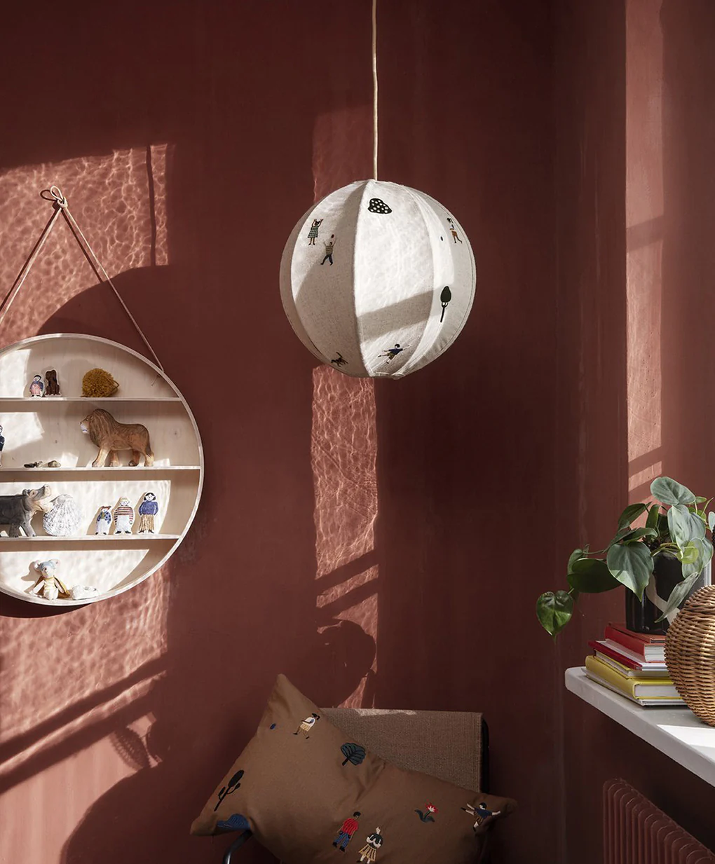 Ferm Living The Park Embroidered Textile Lampshade - Image 2