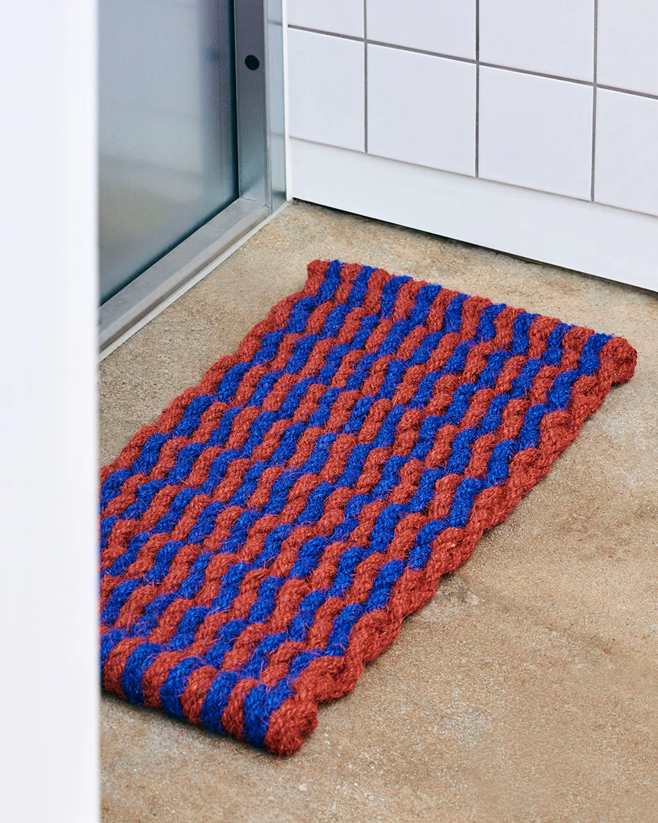 HAY Coco Door Mat - Brown and Navy - Image 2