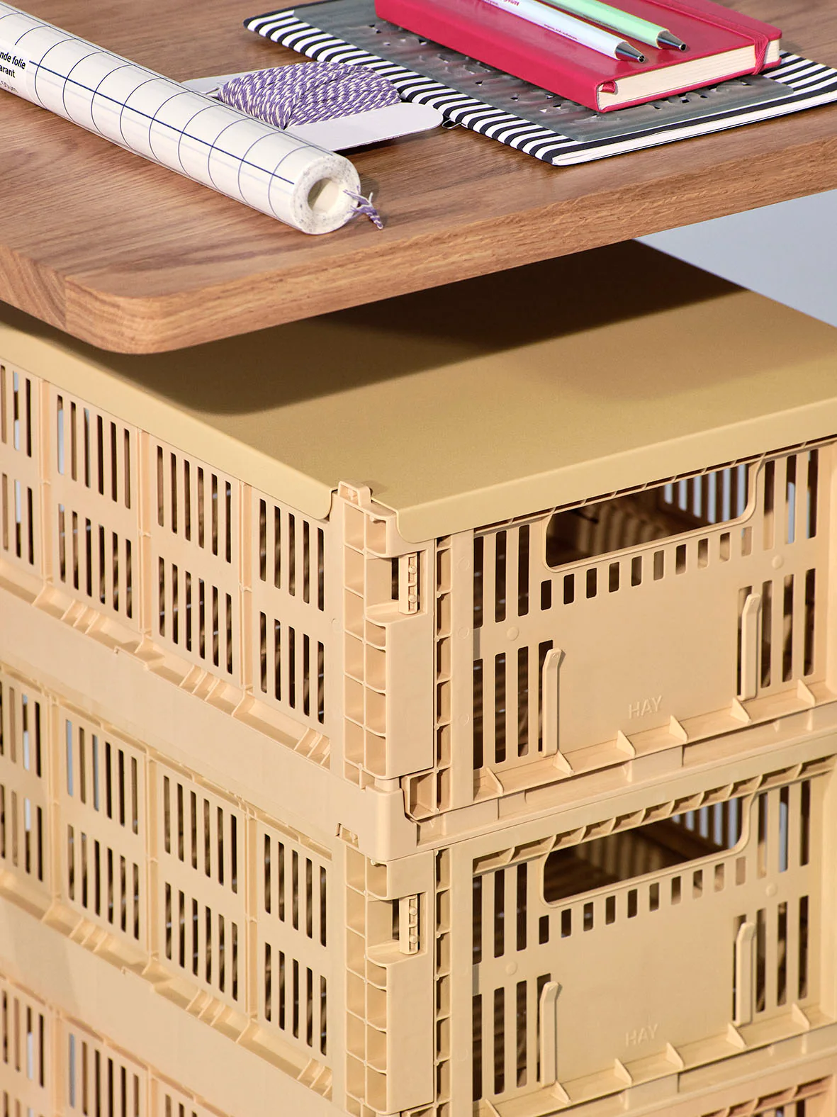 HAY Colour Crate Lid Large - Golden Yellow - Image 3