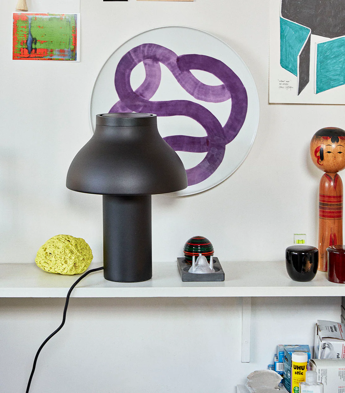 HAY PC Table Lamp Small - Soft Black - Image 4