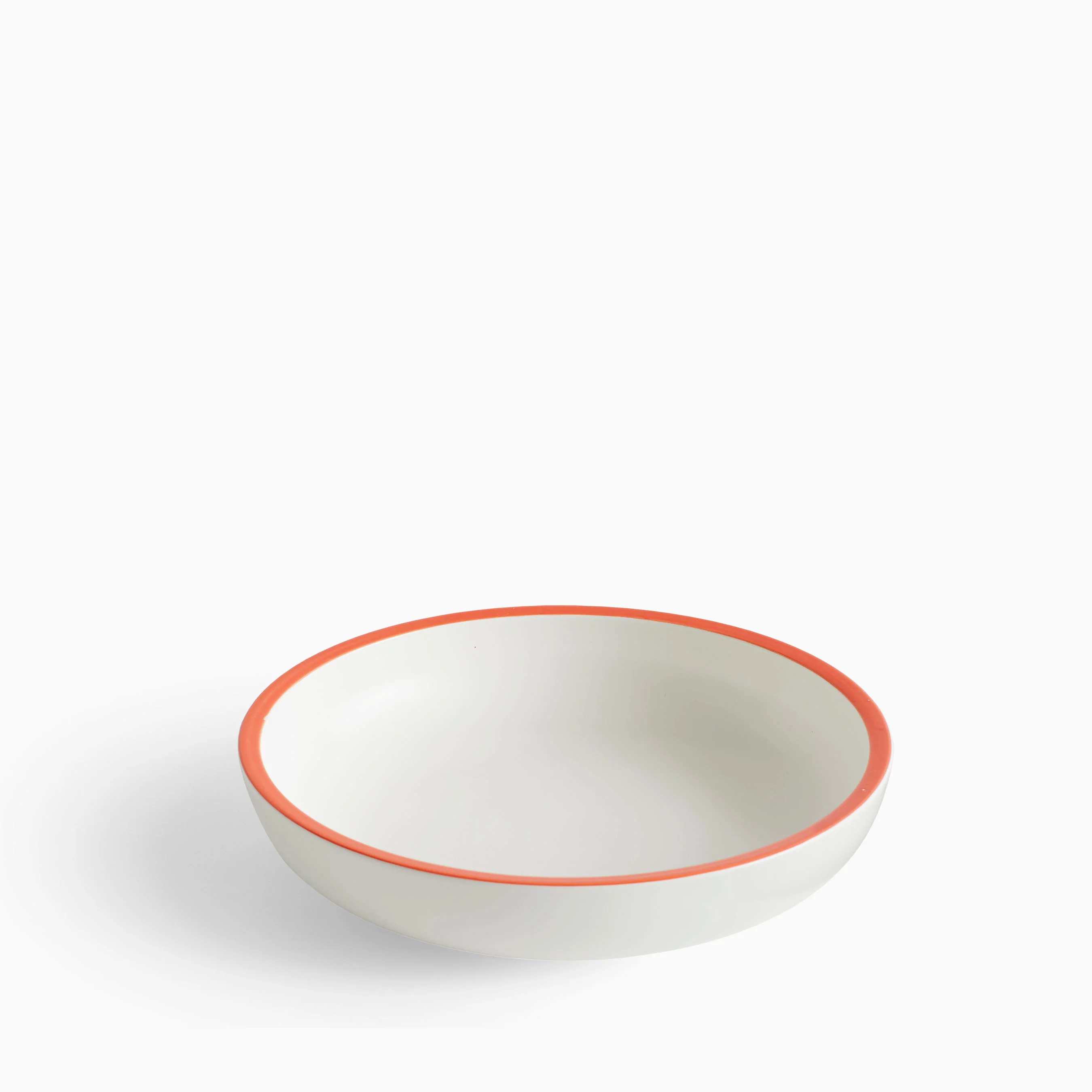 HAY Sobremesa Serving Bowl Small - White with Red Rim