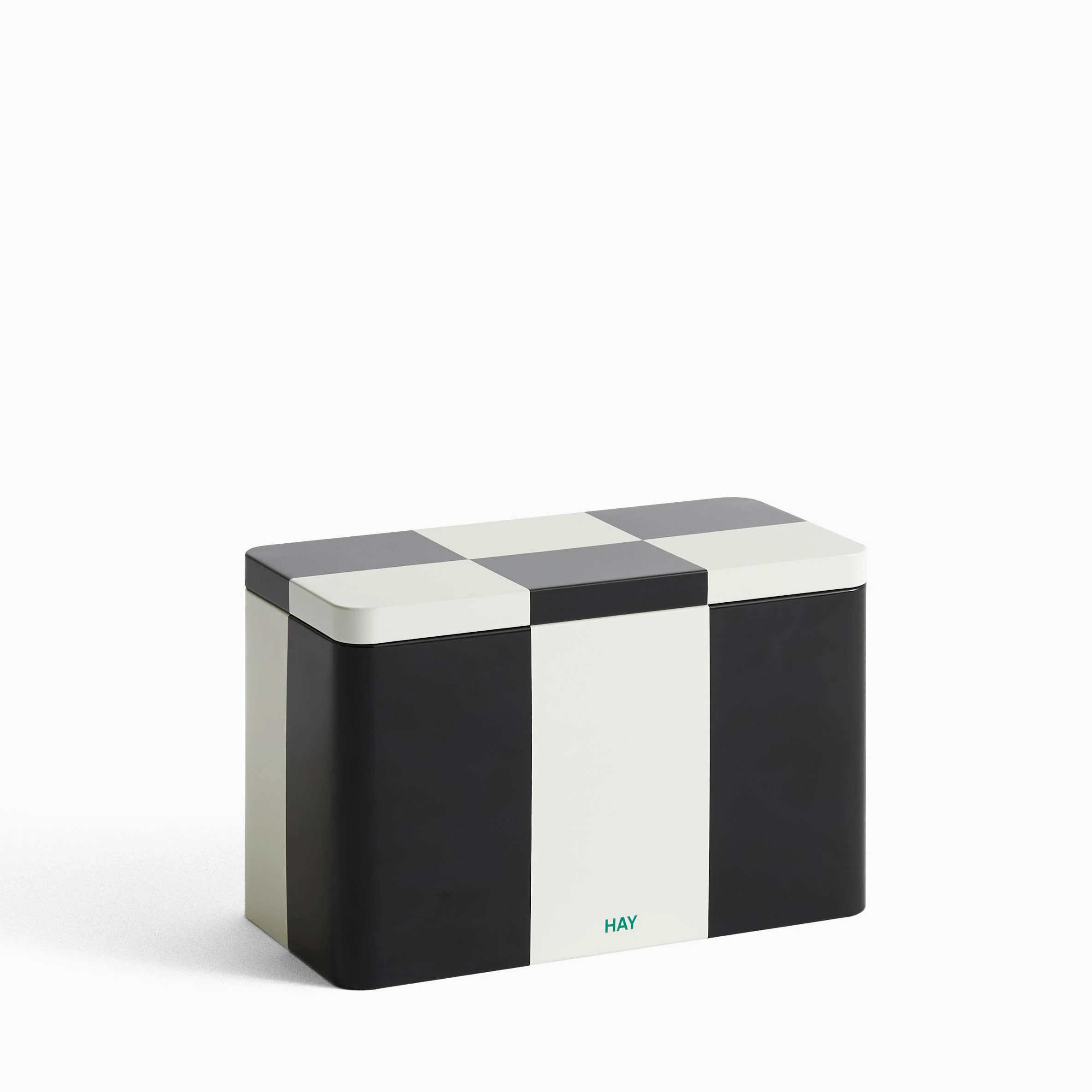 HAY Tin Container Medium - Black & Off-white