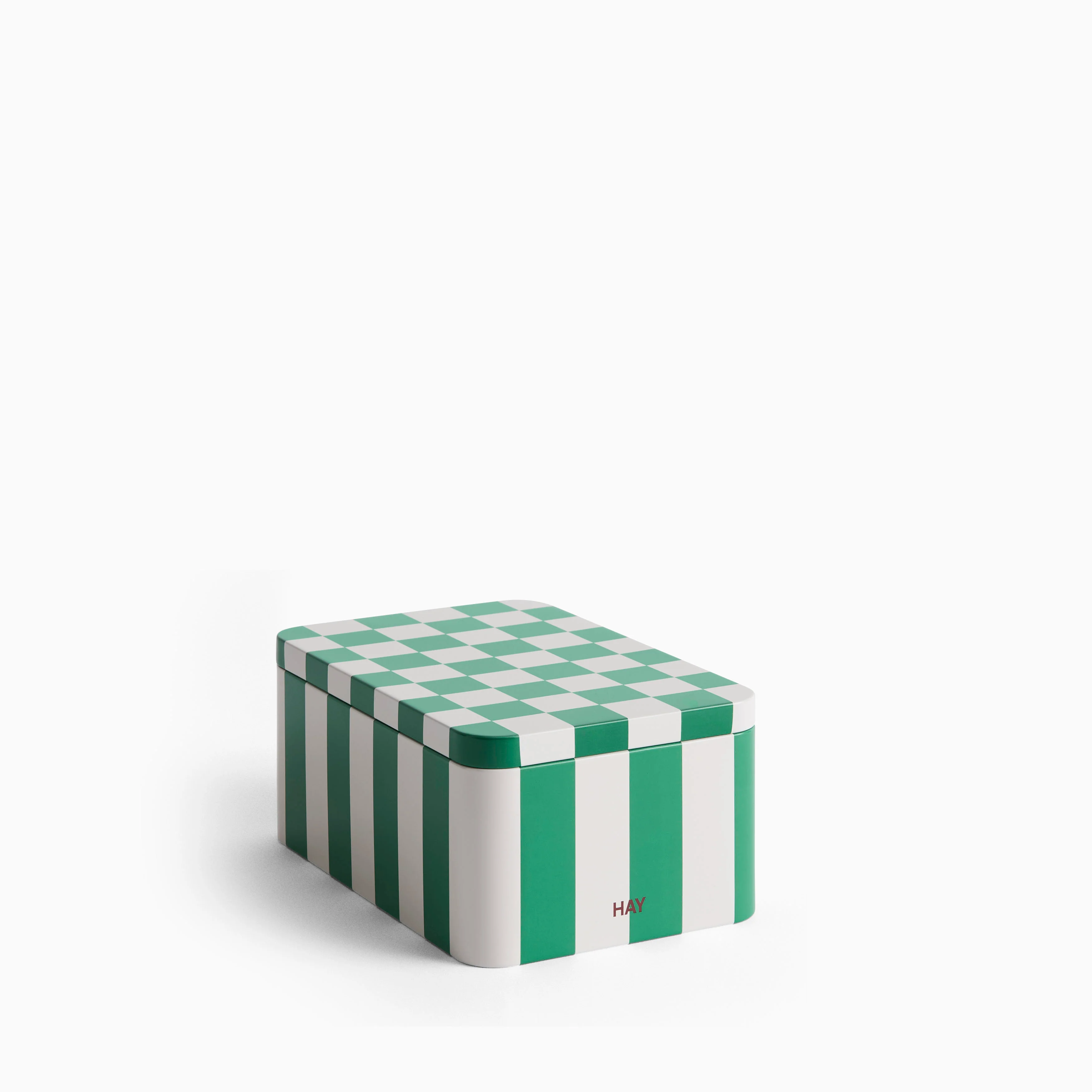 HAY Tin Container Small - Green Off-White