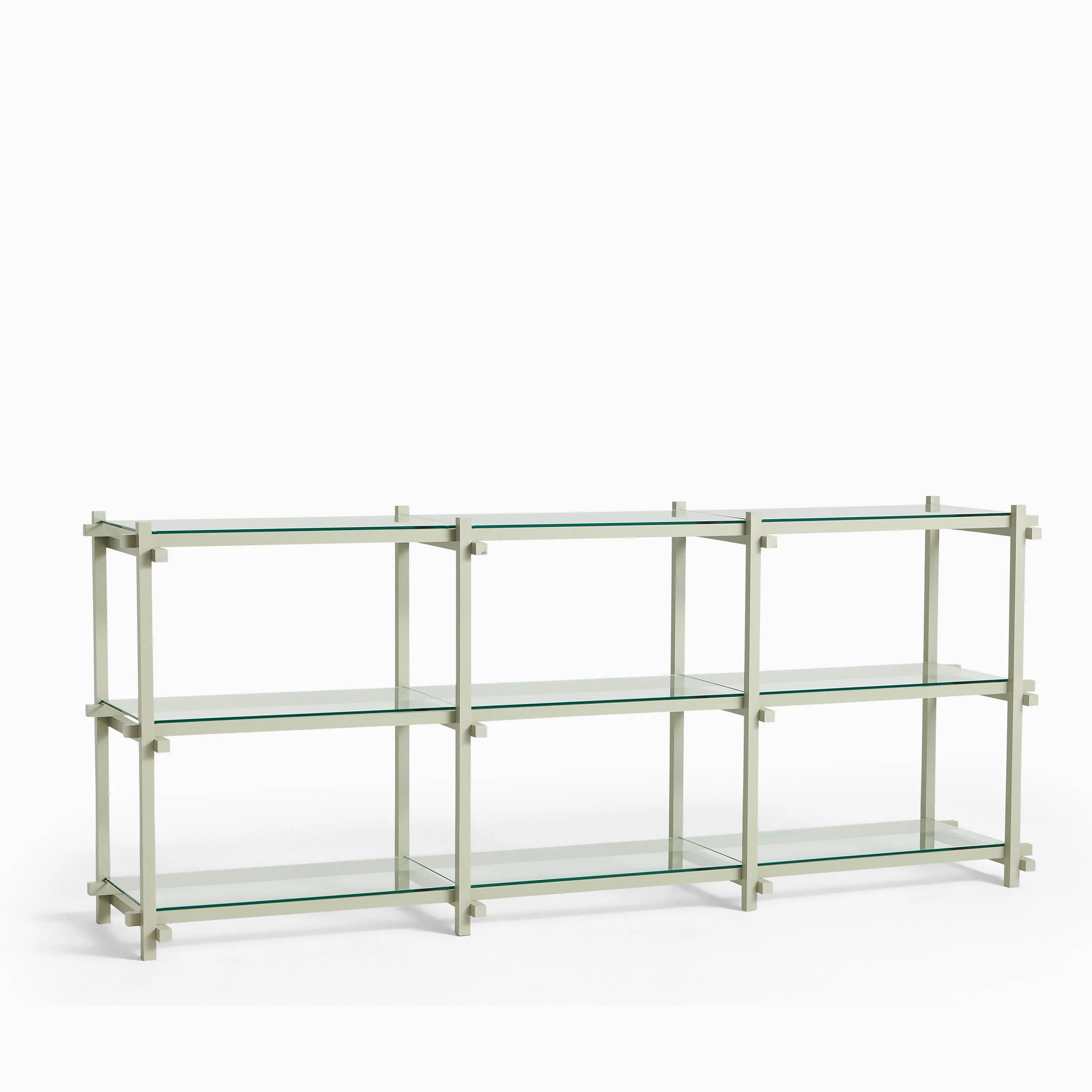 HAY Woody Shelving 2.0 Low Soaped Oak Frame Almond White Steel - Image 9