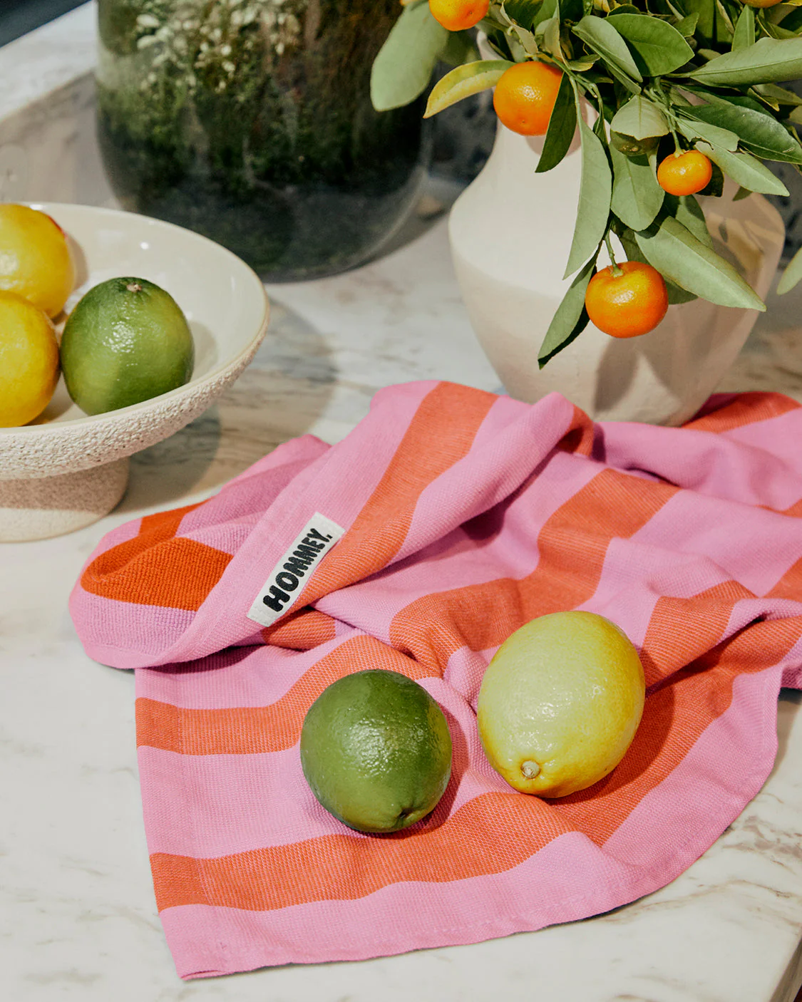 Hommey Tea Towel - Sherbet Stripes - Image 2