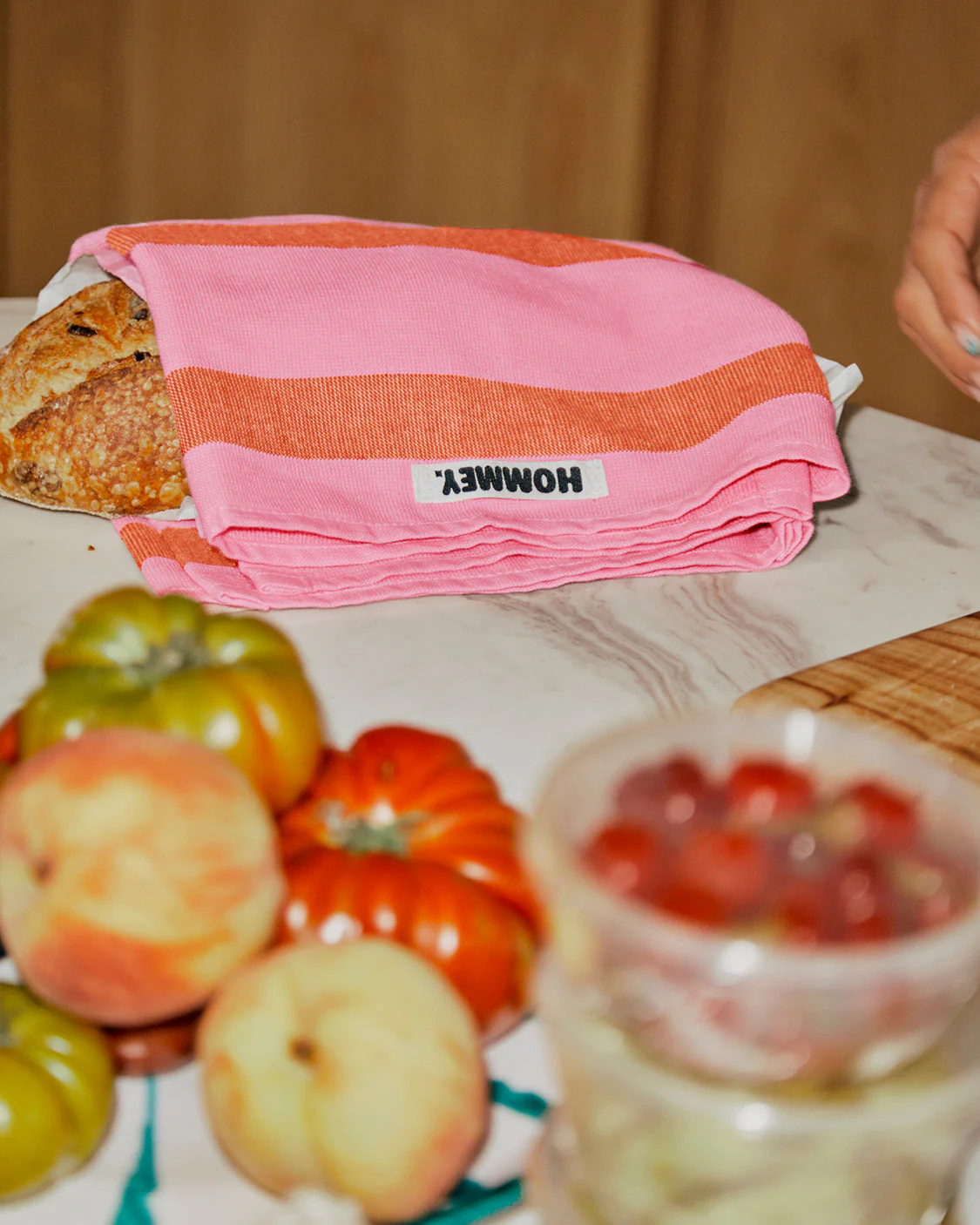 Hommey Tea Towel - Sherbet Stripes - Image 4