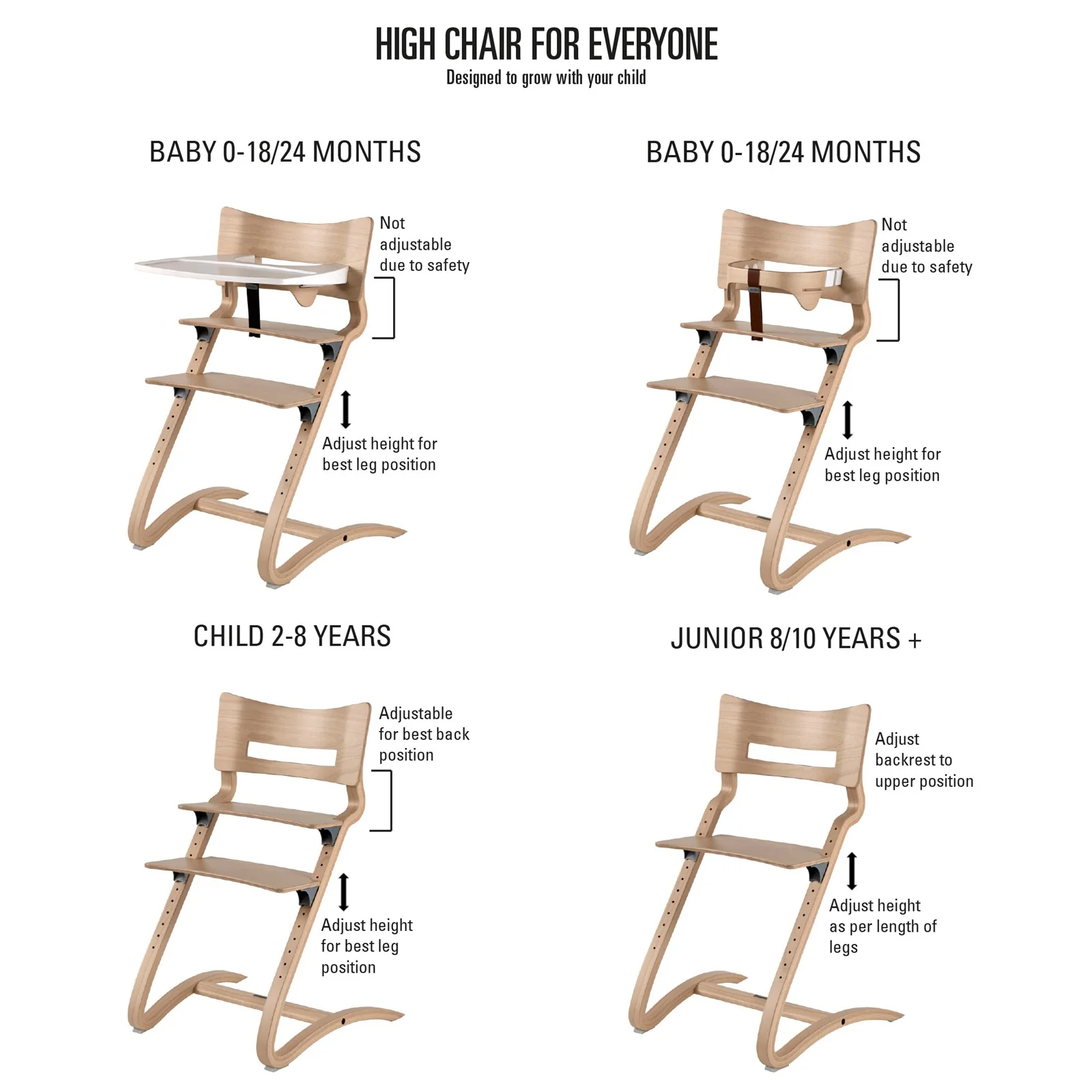 Leander High Chair with Safety Bar - Image 3