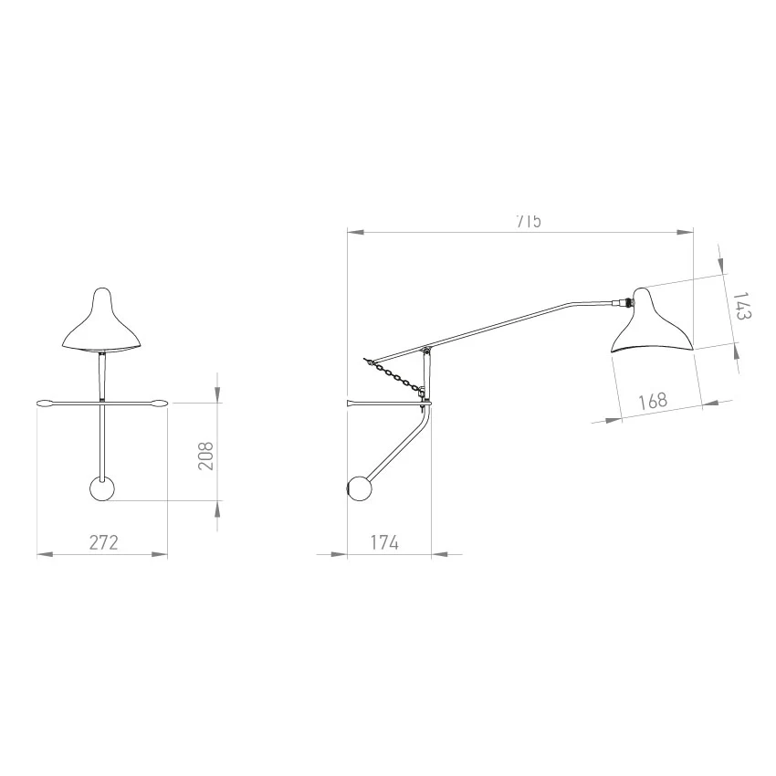 DCW Editions Mantis BS2 Wall Lamp Mini - Image 2