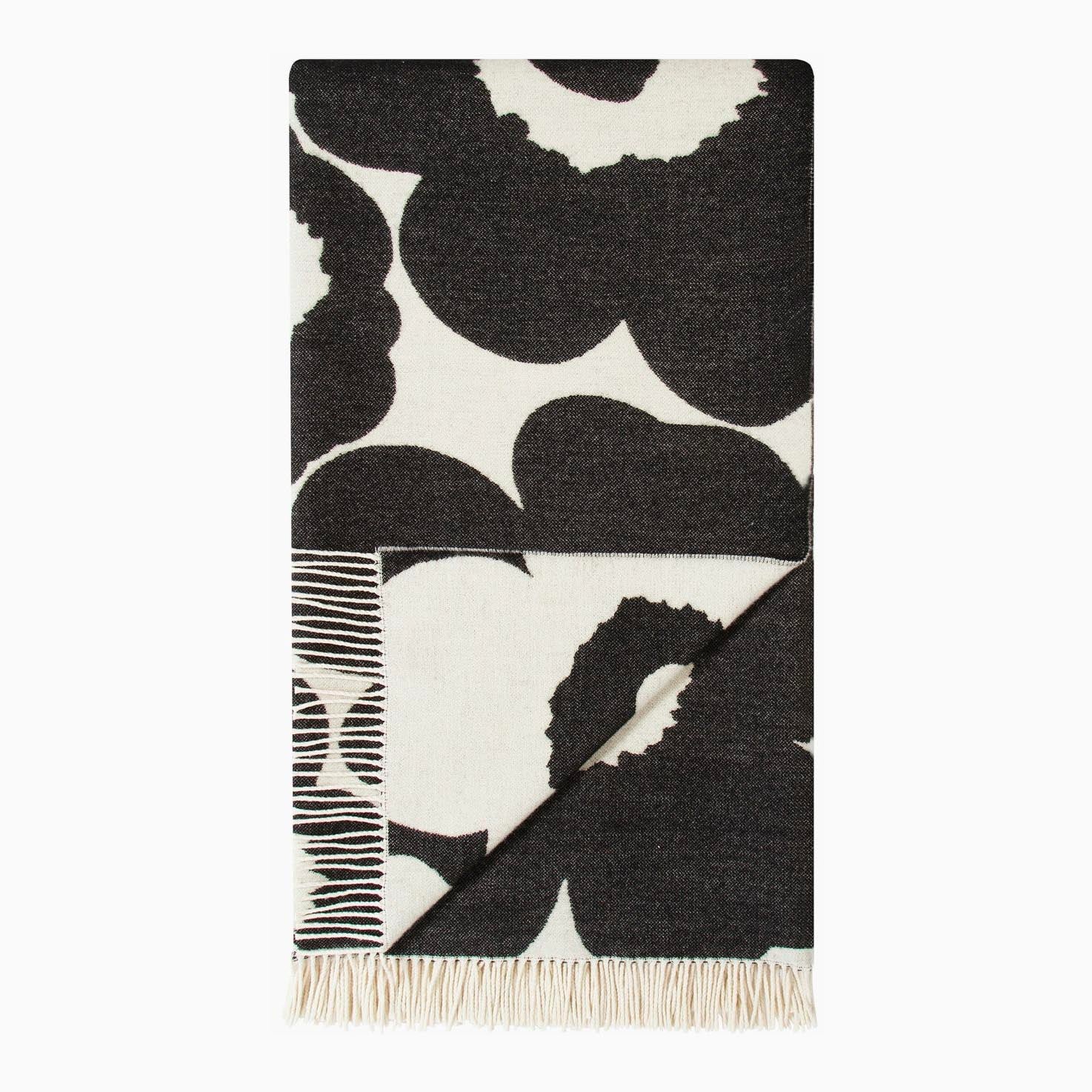 Marimekko Unikko Blanket - Black/White