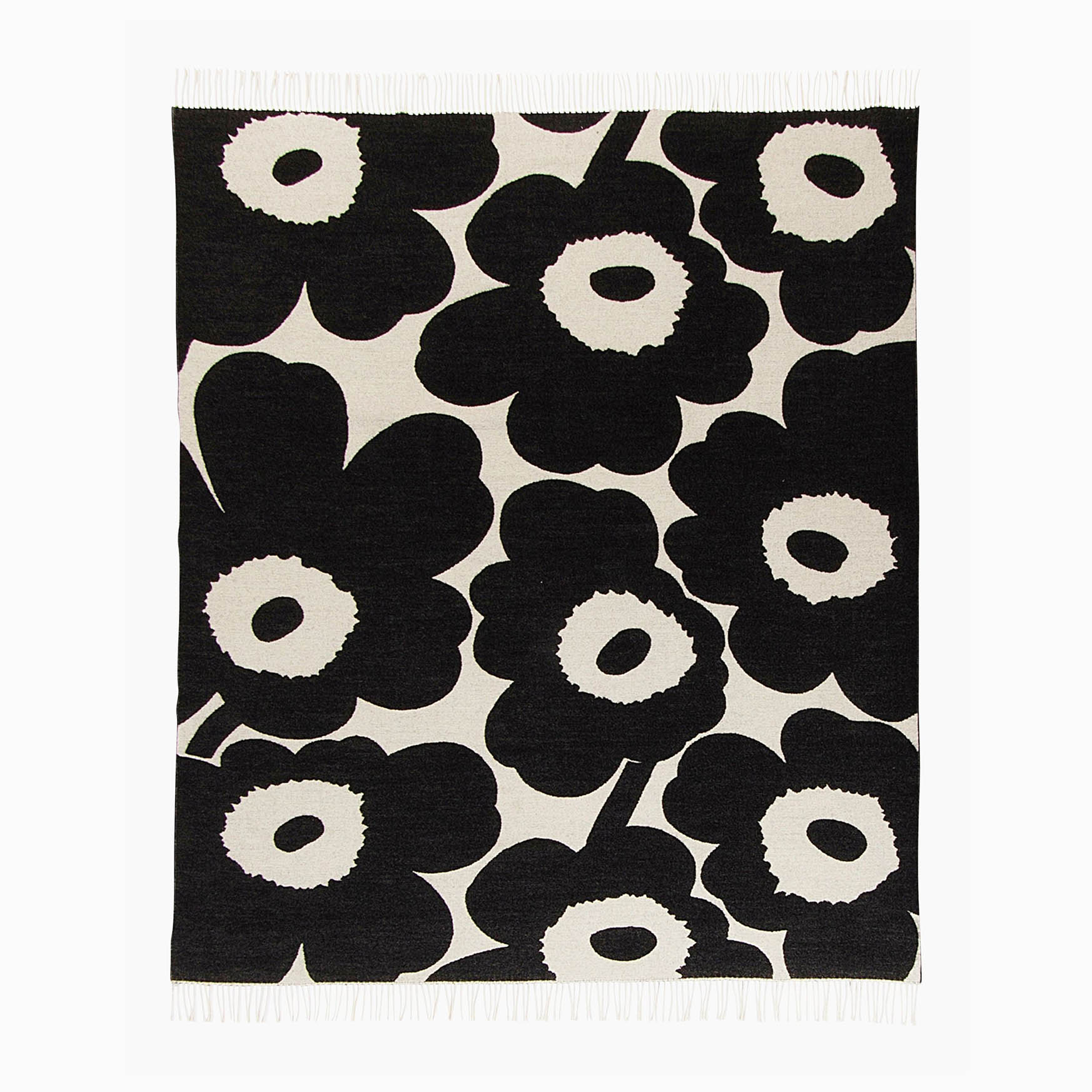 Marimekko Unikko Blanket - Black/White - Image 2