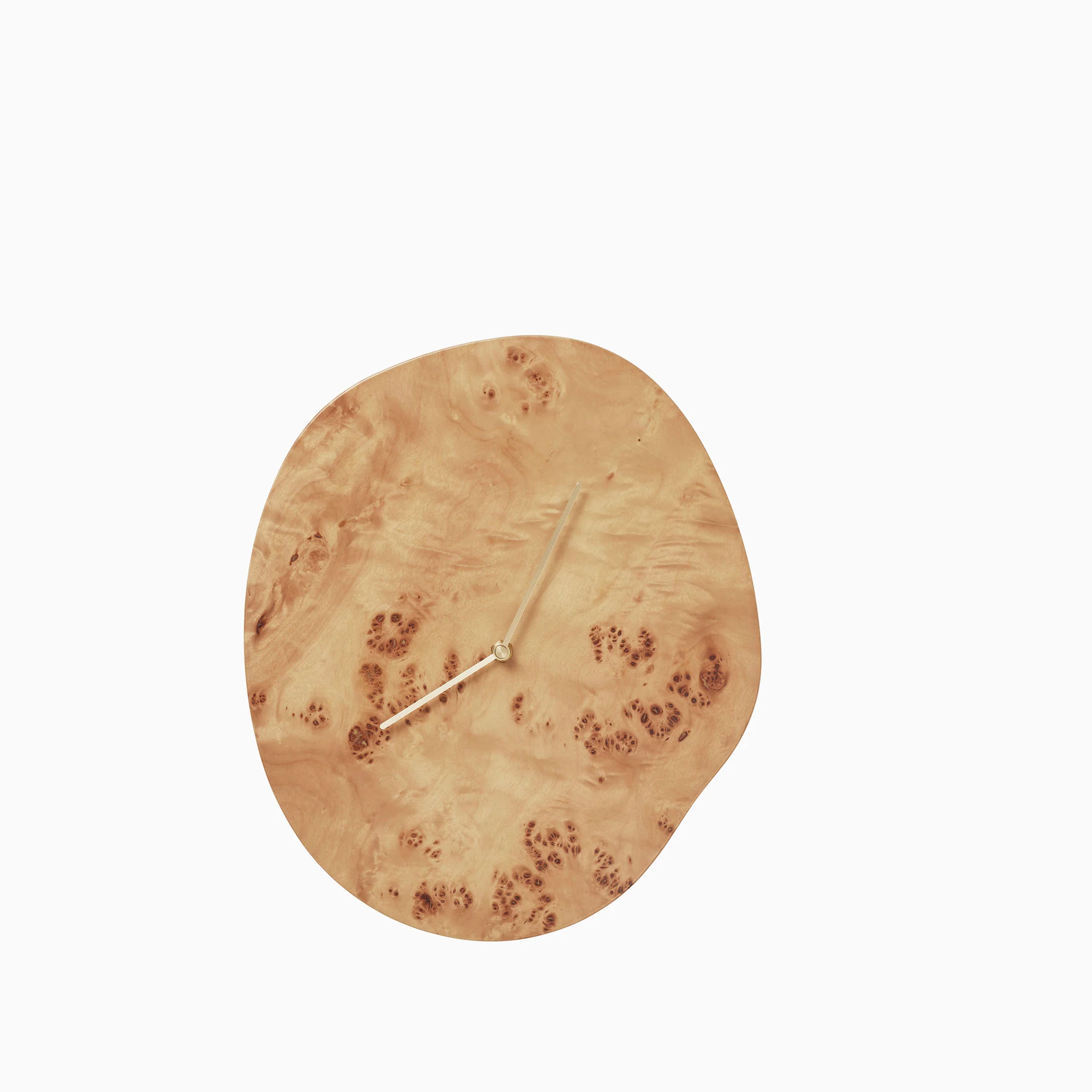 Ferm Living Melt Wall Clock - Natural Burl