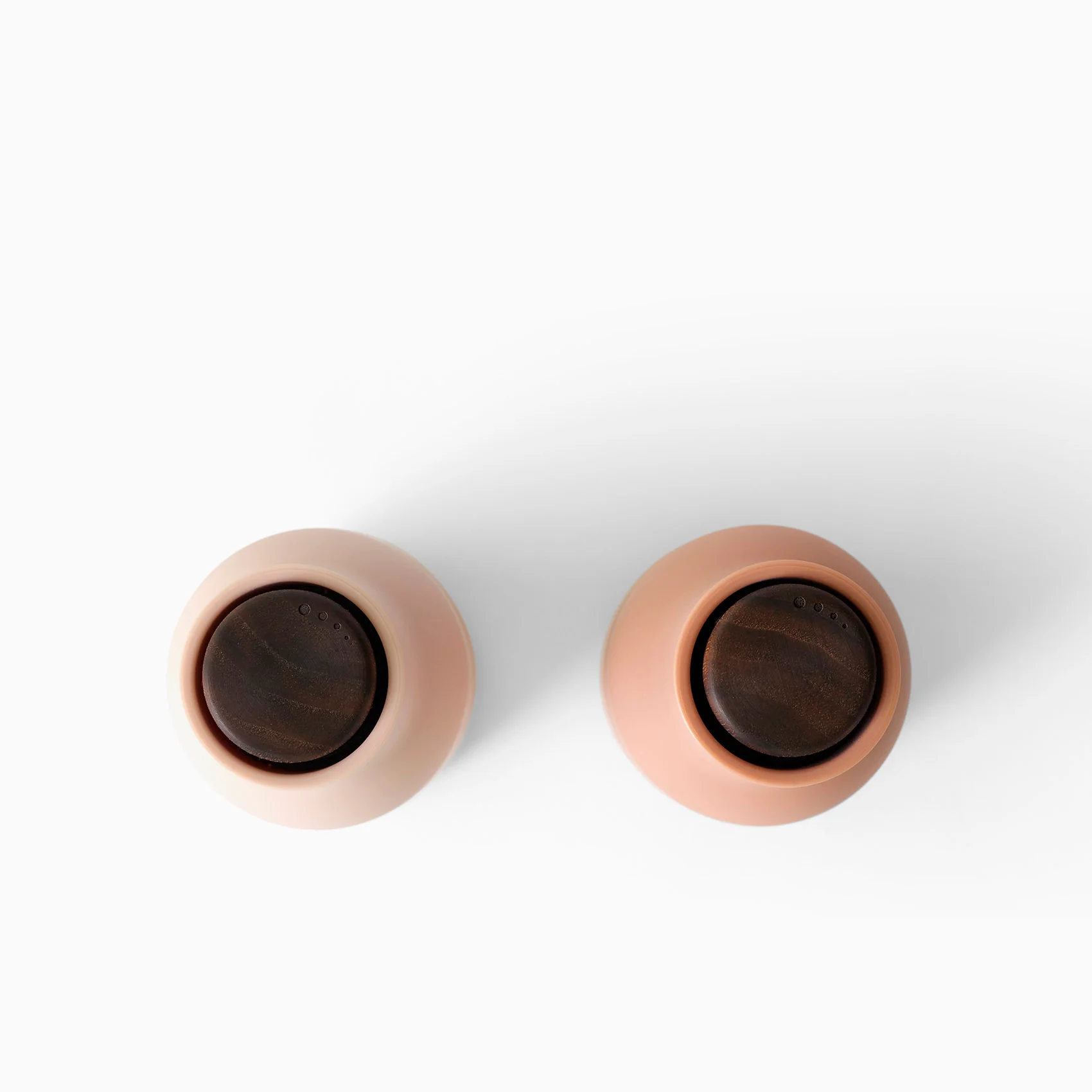 Audo Copenhagen Bottle Grinders - Nudes w/Walnut Lid - Image 2