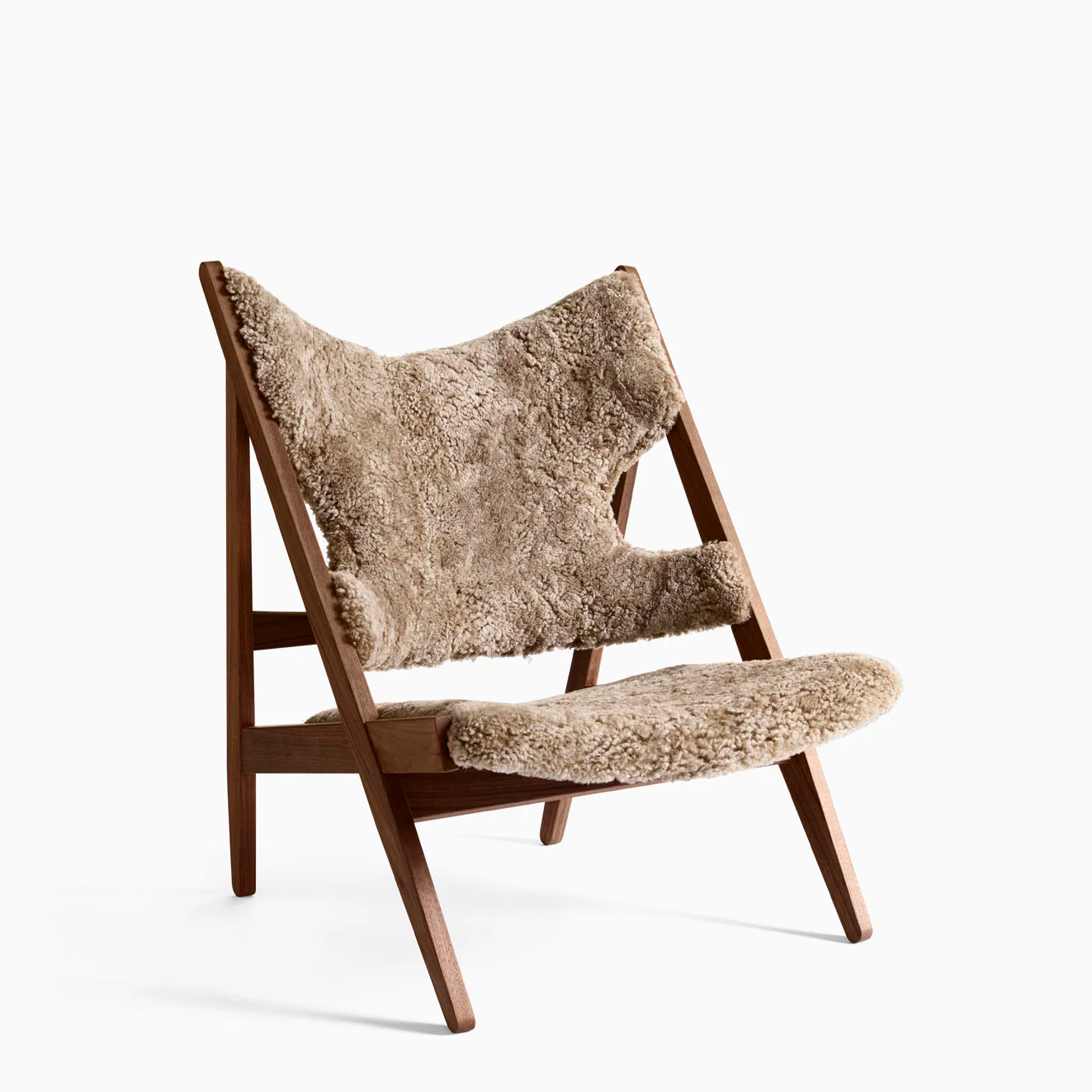 Audo Copenhagen Knitting Lounge Chair Sheepskin
