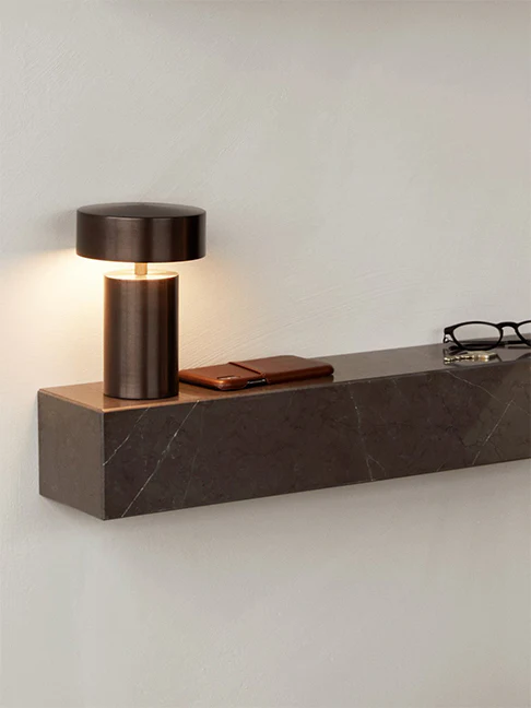 Audo Copenhagen Plinth Shelf - Grey Kendzo Marble - Image 2