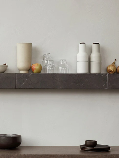 Audo Copenhagen Plinth Shelf - Grey Kendzo Marble - Image 4