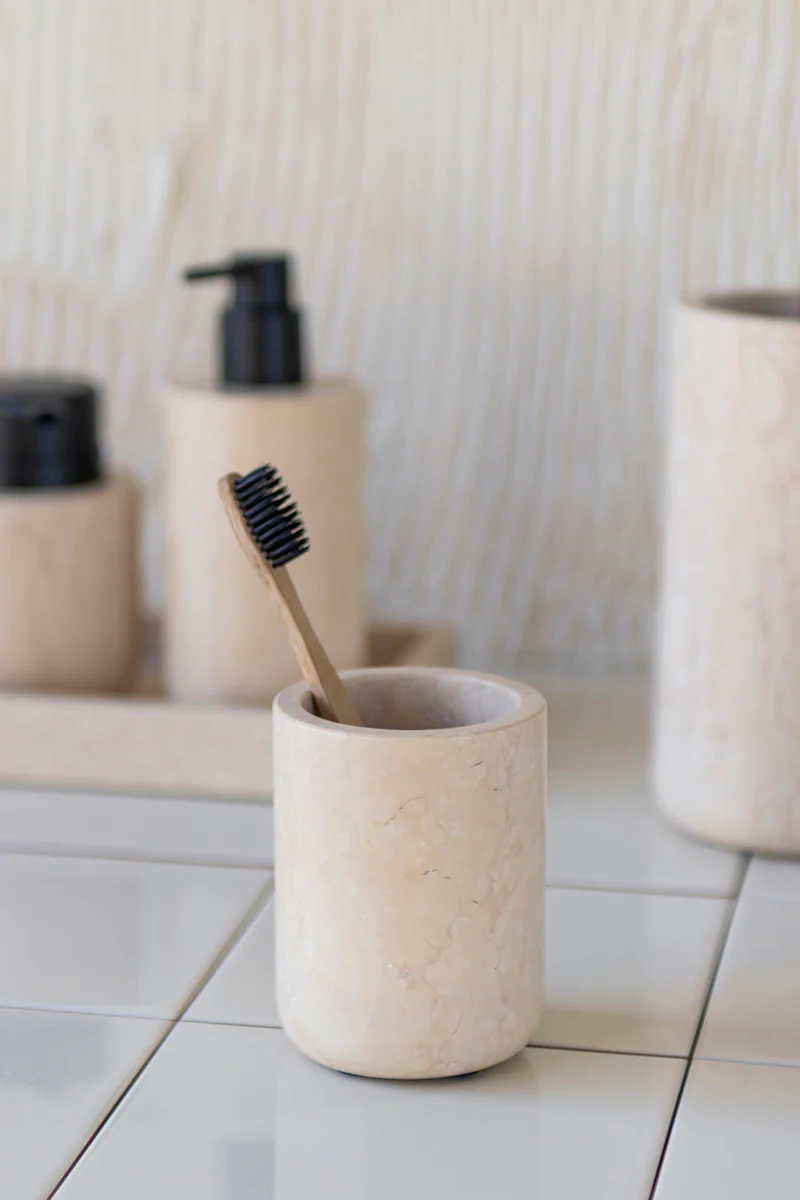 Mette Ditmer Travertine Toothbrush Holder - Image 2