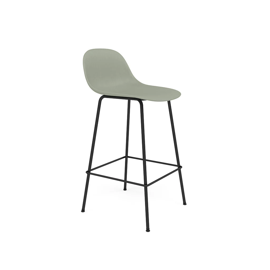 Muuto Fiber Stool With Backrest - Tube Base - Image 8