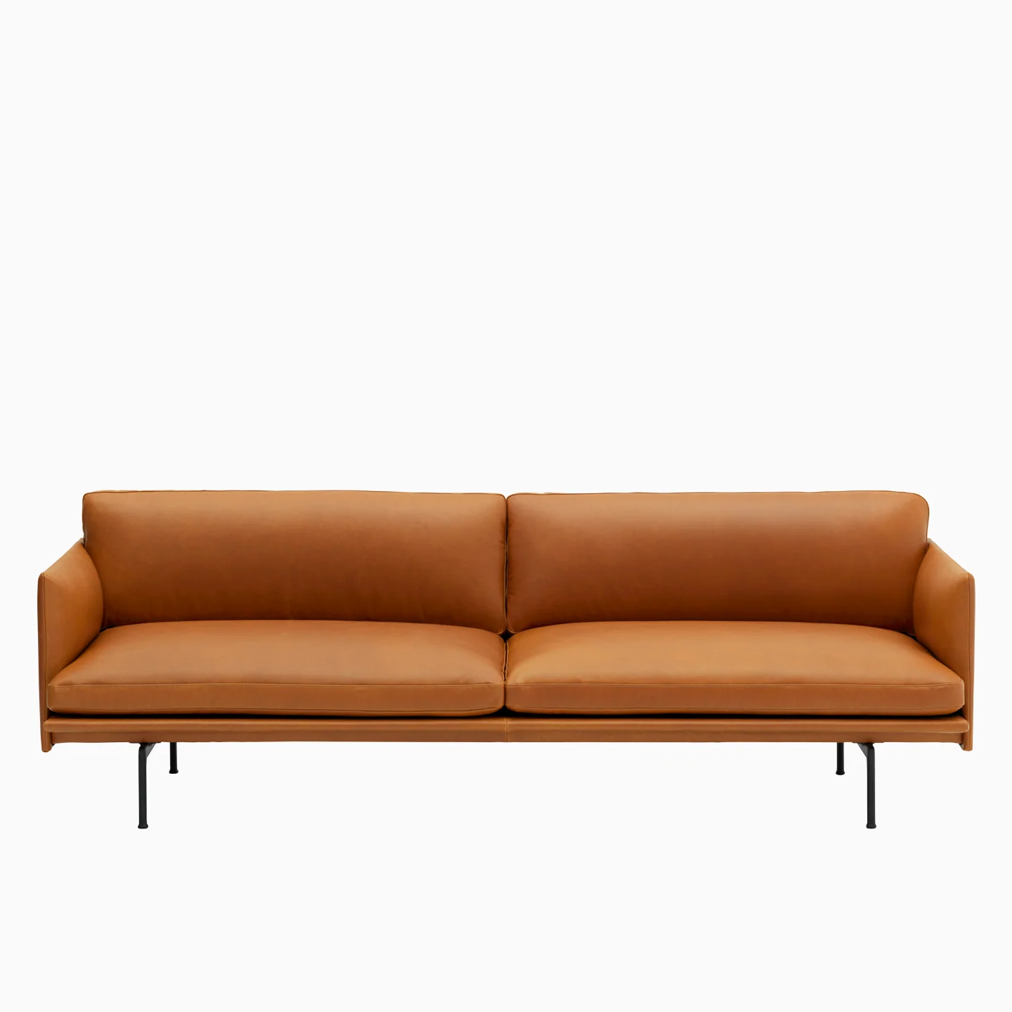 Muuto Outline Sofa - 2 Seater, Cognac Leather (Showroom Piece)
