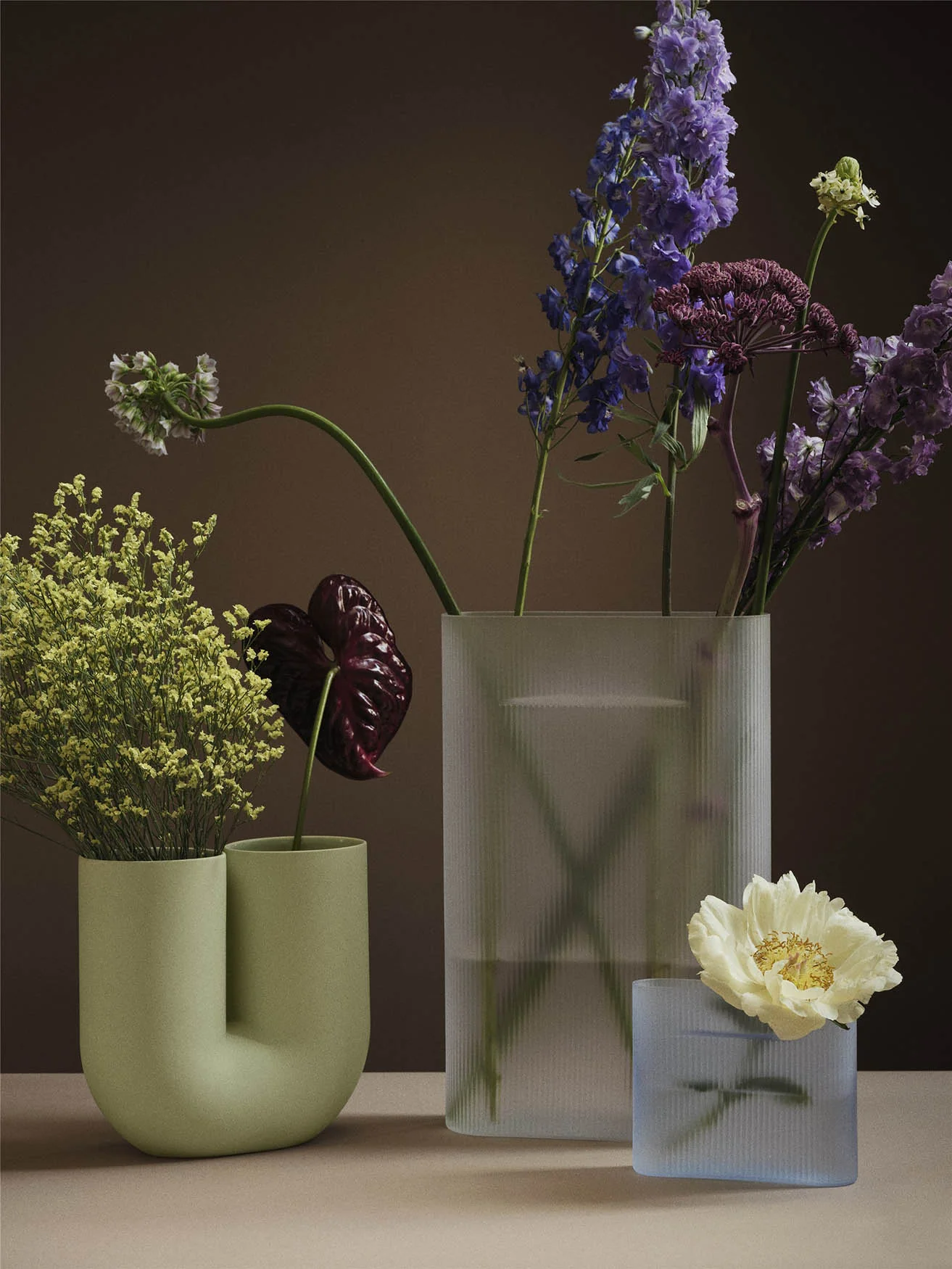 Muuto Ridge Vase H48.5 - Glass - Image 8