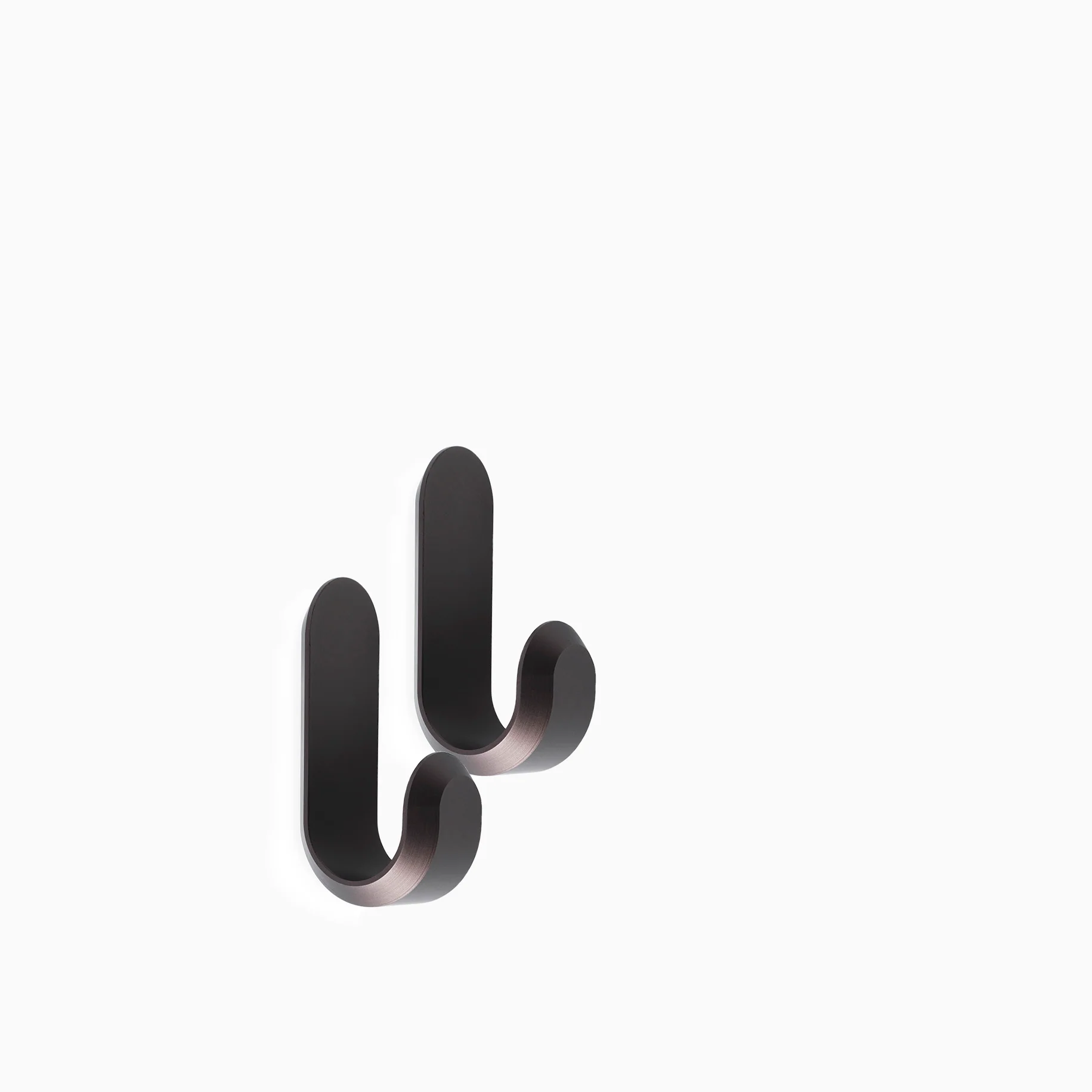 Normann Copenhagen Curve Mini Hooks Matt Brown (2pcs)