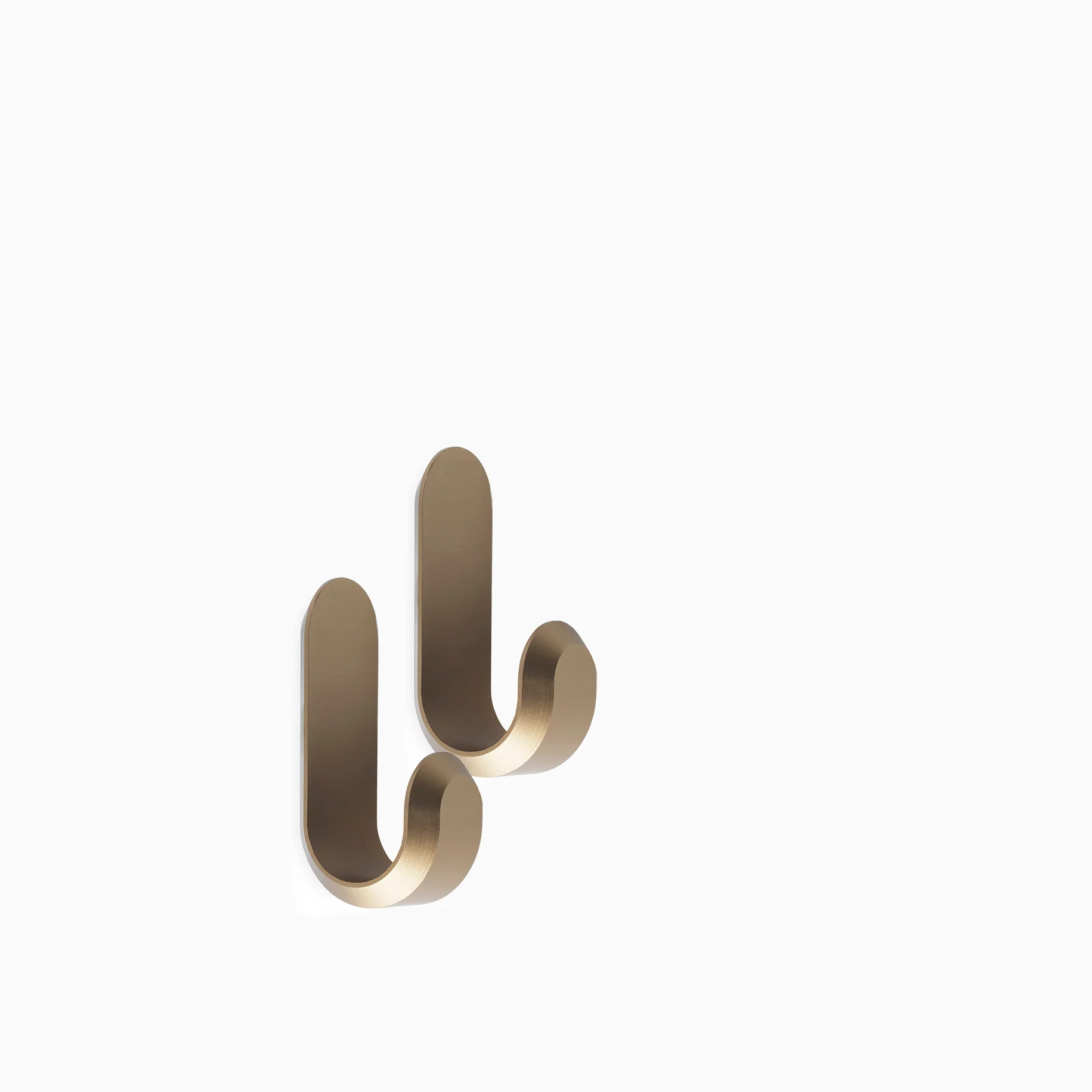 Normann Copenhagen Curve Mini Hooks Matt Gold (2pcs)
