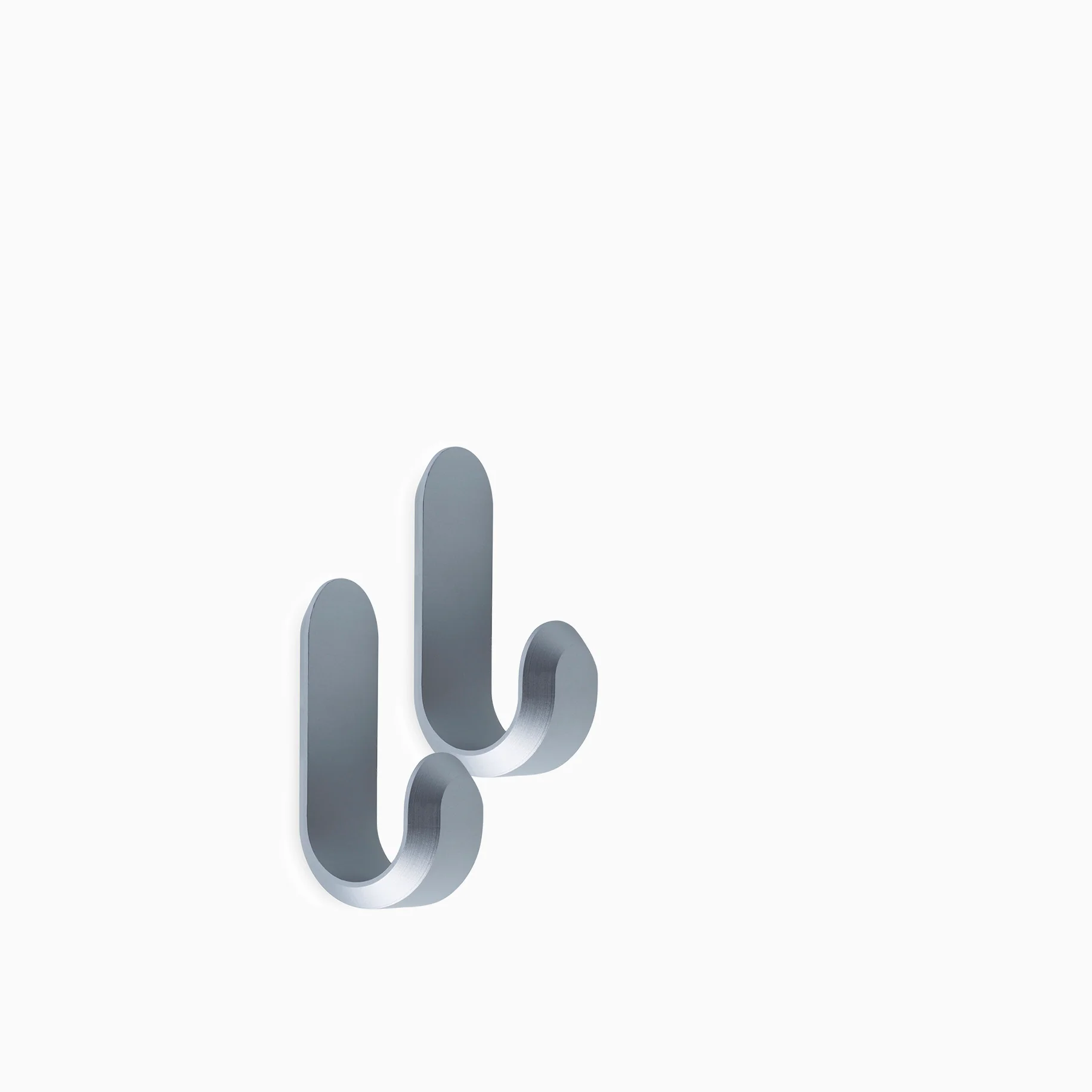 Normann Copenhagen Curve Mini Hooks Matt Silver (2pcs)