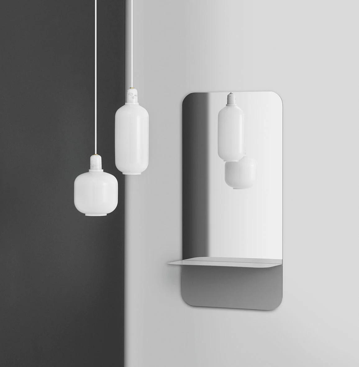 Normann Copenhagen Horizon Mirror Vertical - Grey - Image 3