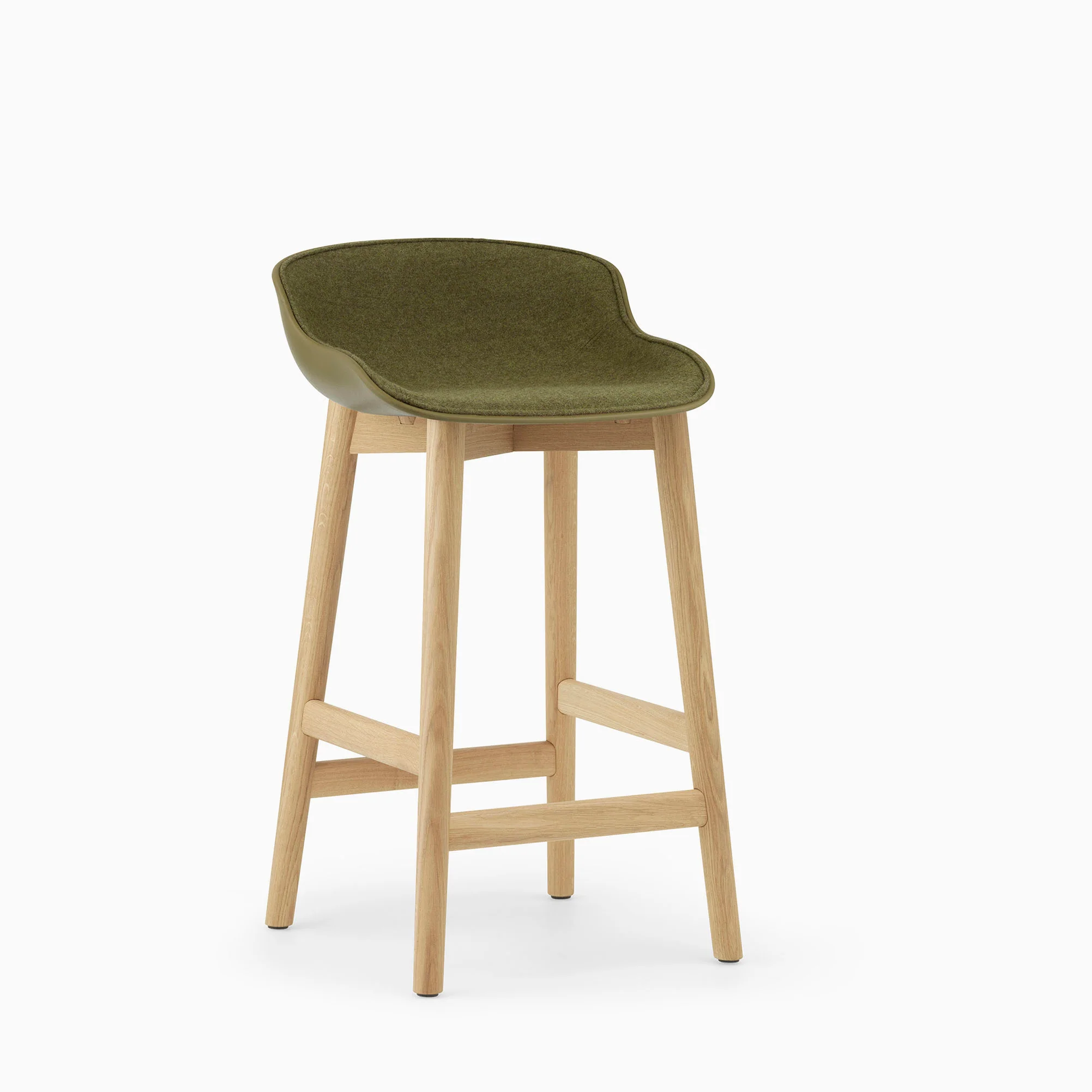 Normann Copenhagen Hyg Barstool Oak with Front Upholstery - Image 2