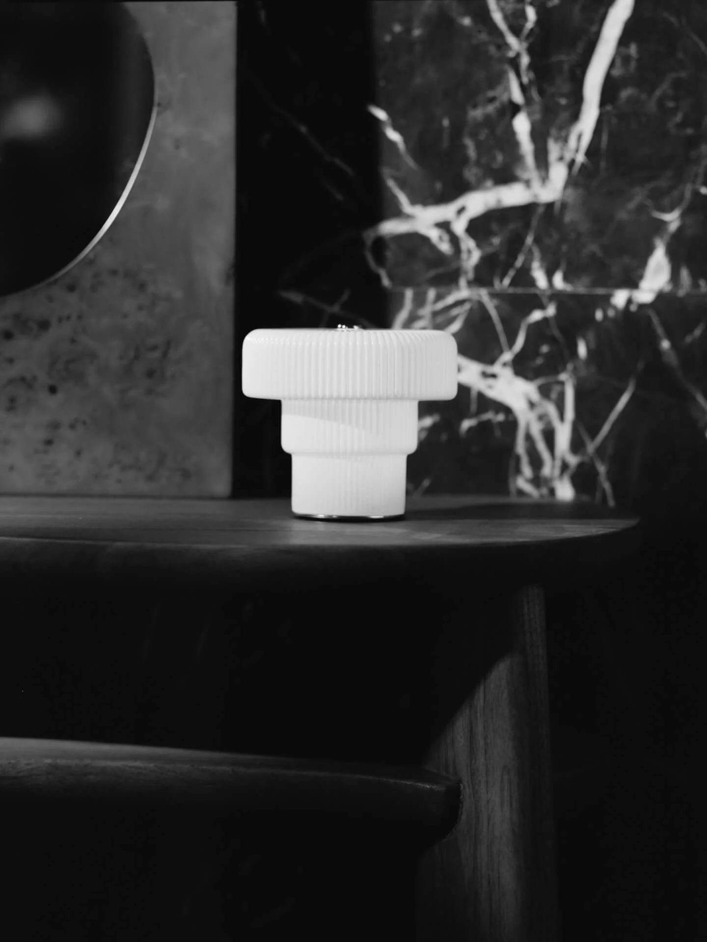 Ferm Living Ripple Portable Lamp - White - Image 6